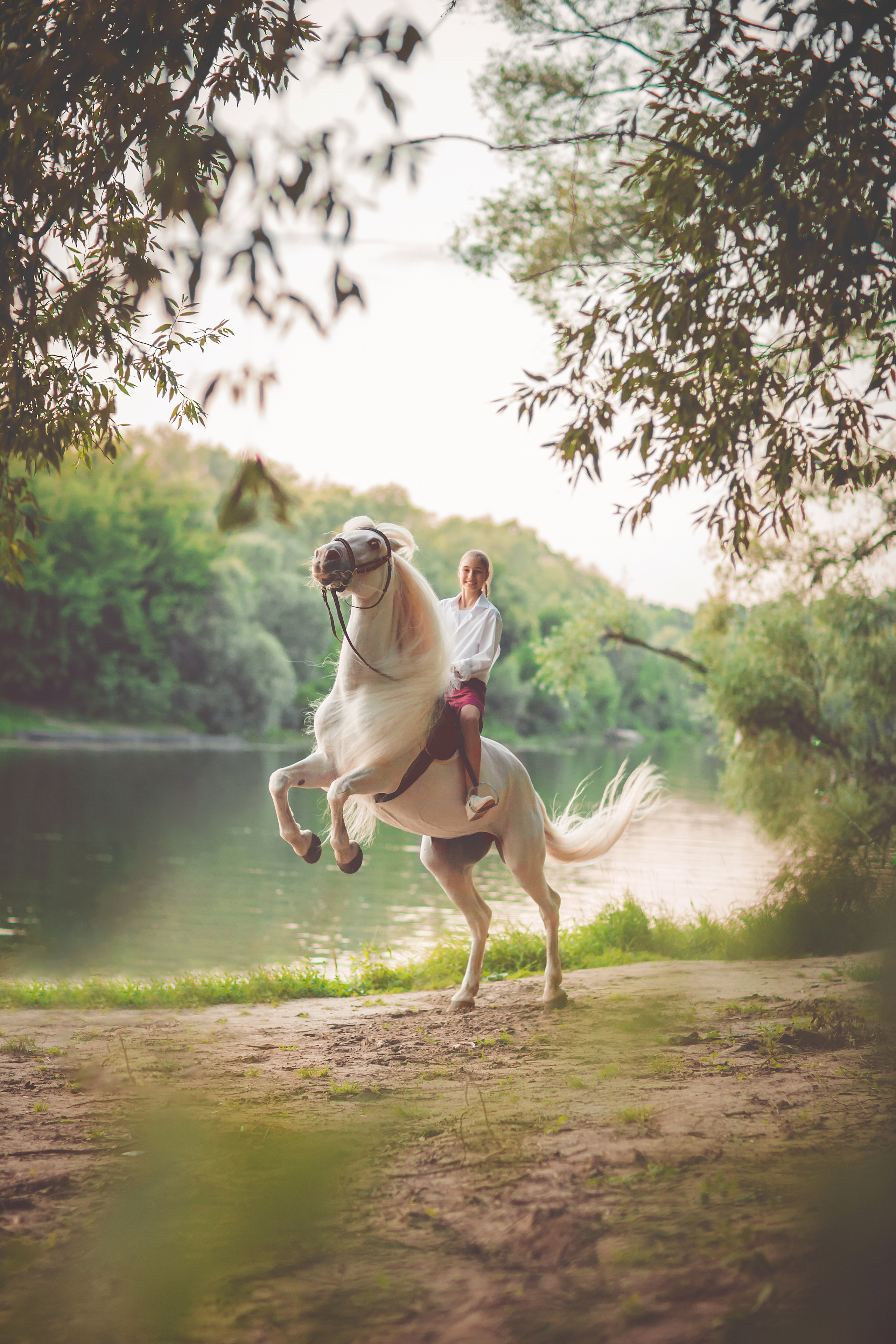 Семейная с лошадью. Детский и семейный фотограф в Пензе Лена бешенова