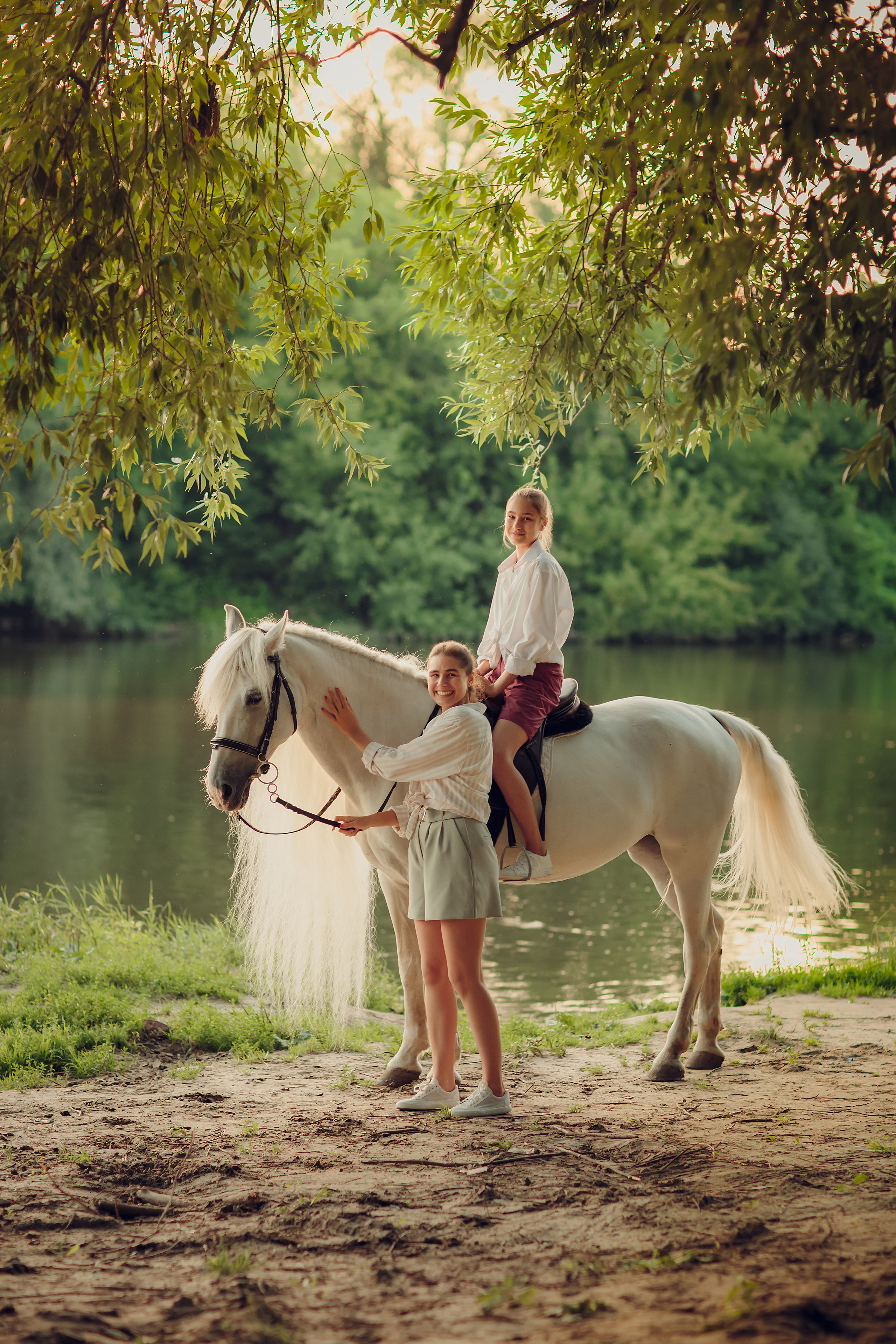 Семейная с лошадью. Детский и семейный фотограф в Пензе Лена бешенова