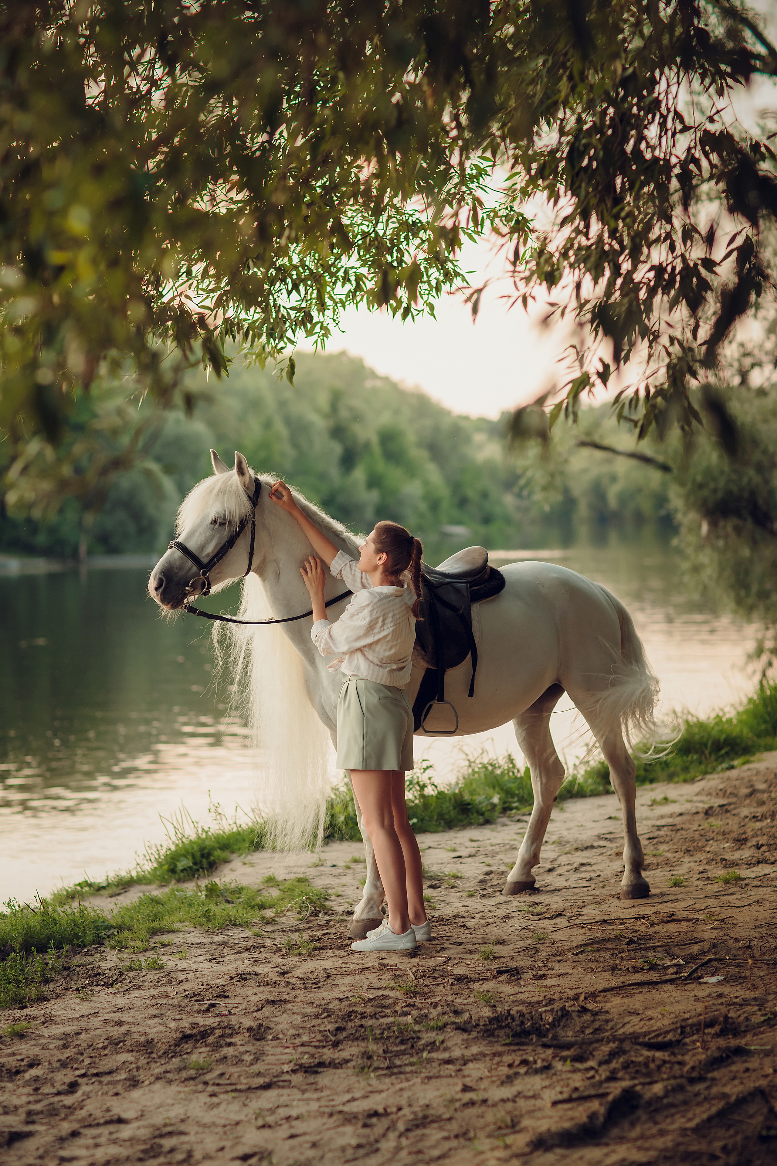 Семейная с лошадью. Детский и семейный фотограф в Пензе Лена бешенова