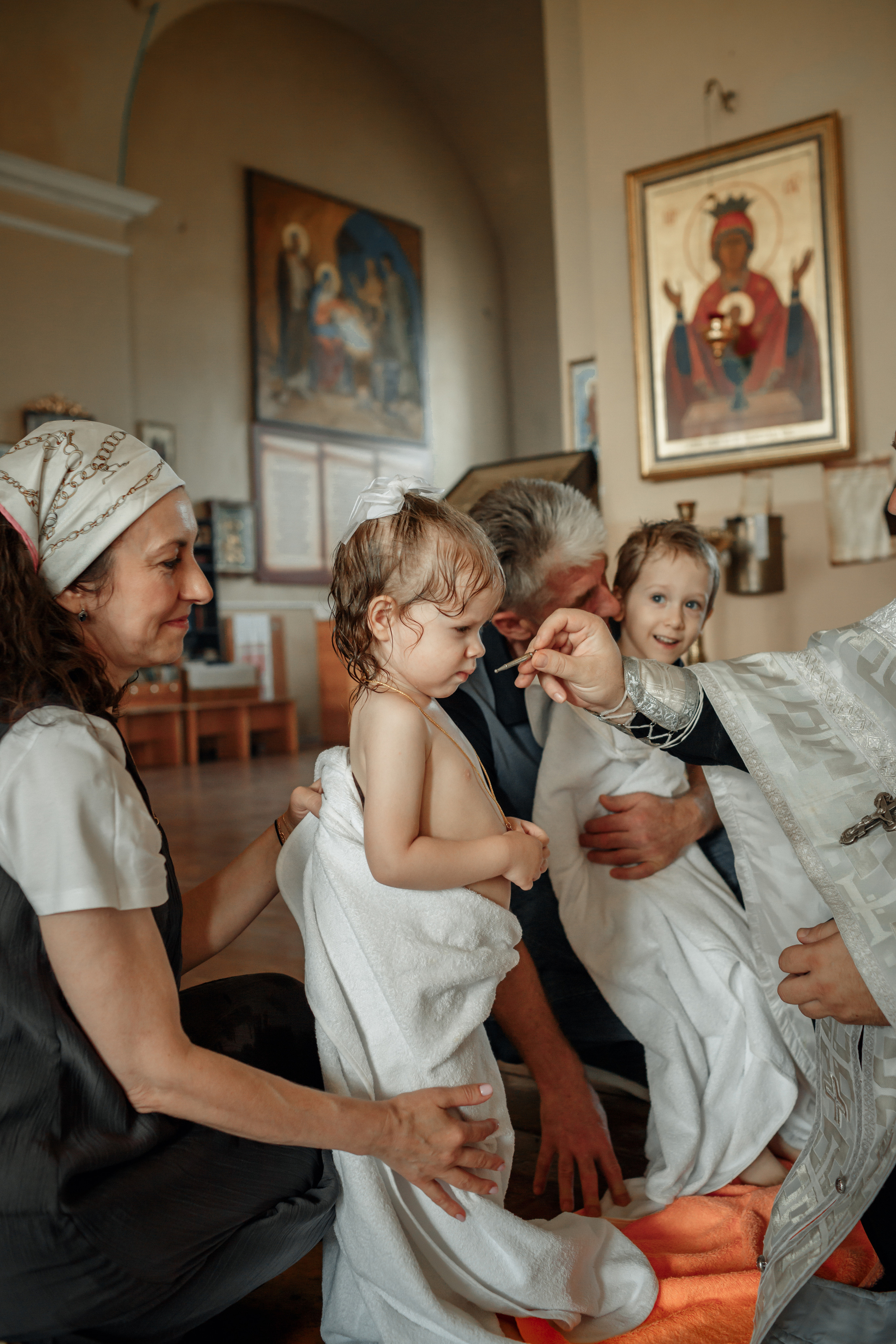 Крещение братика и сестрёнки_Весёловка. Детский и семейный фотограф в Пензе Лена бешенова