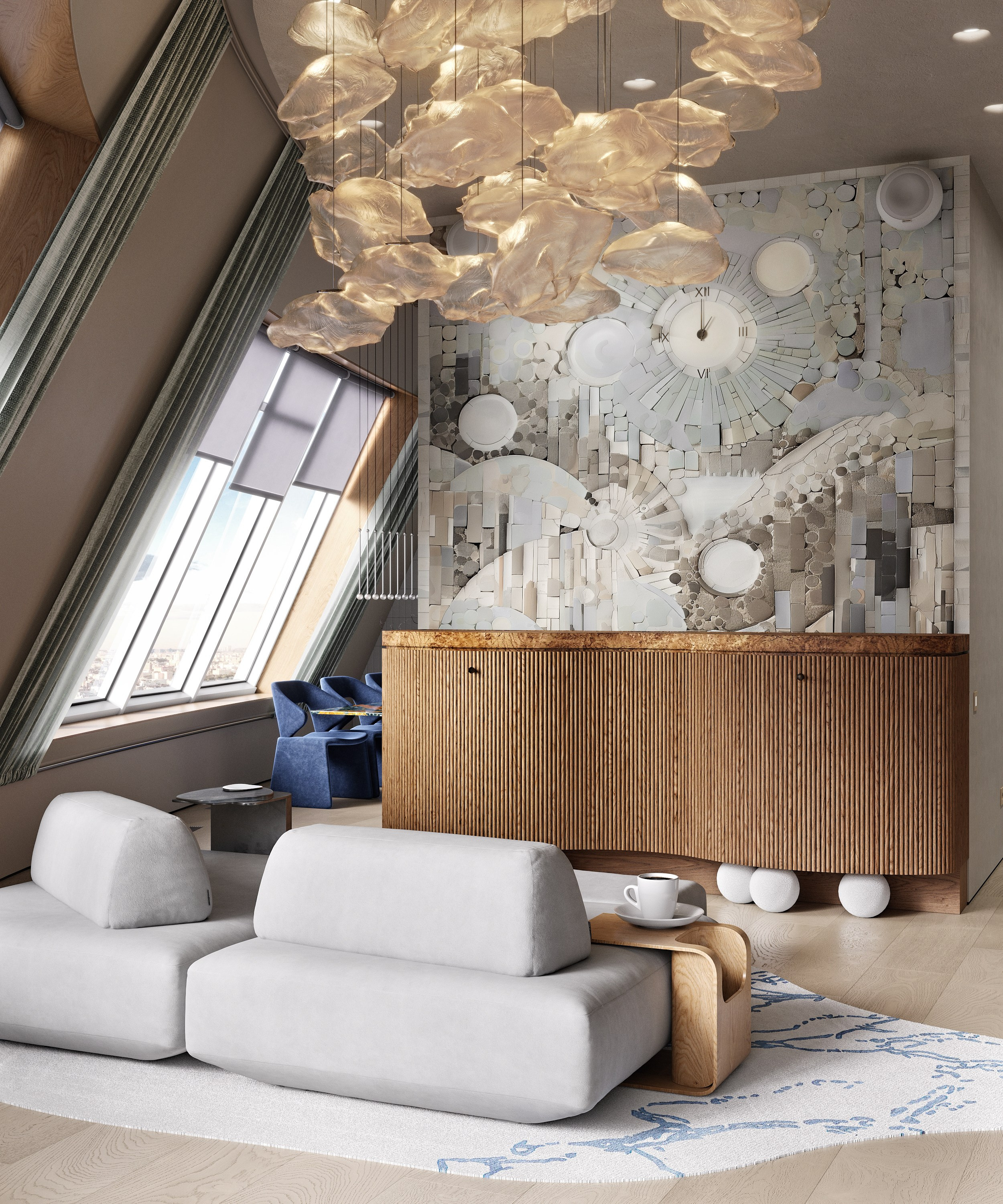 Kitchen and living | Design by Yuliya Shpeter. Interior visualisation | avocado.render