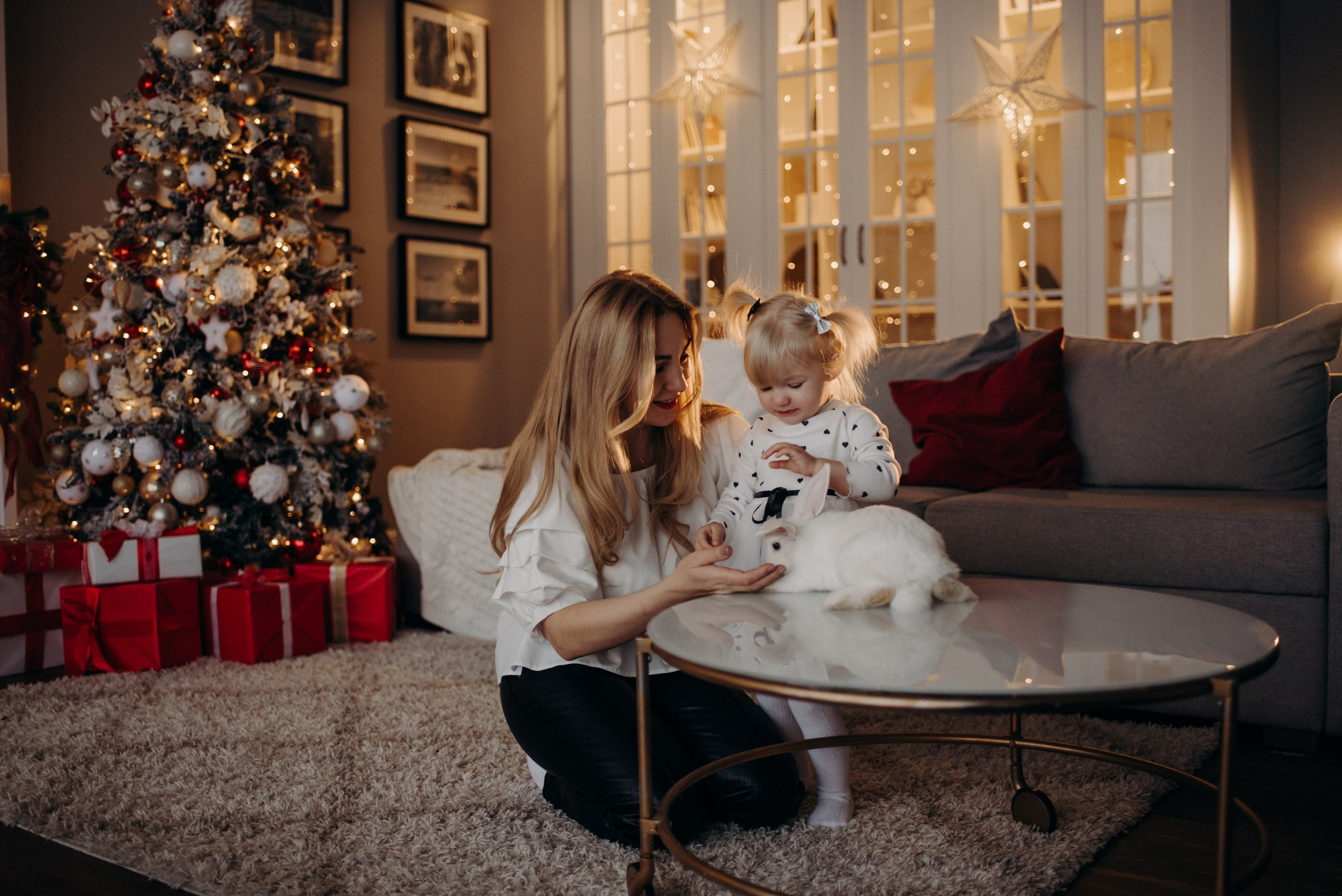 семейная новогодняя фотосессия в фотостудии