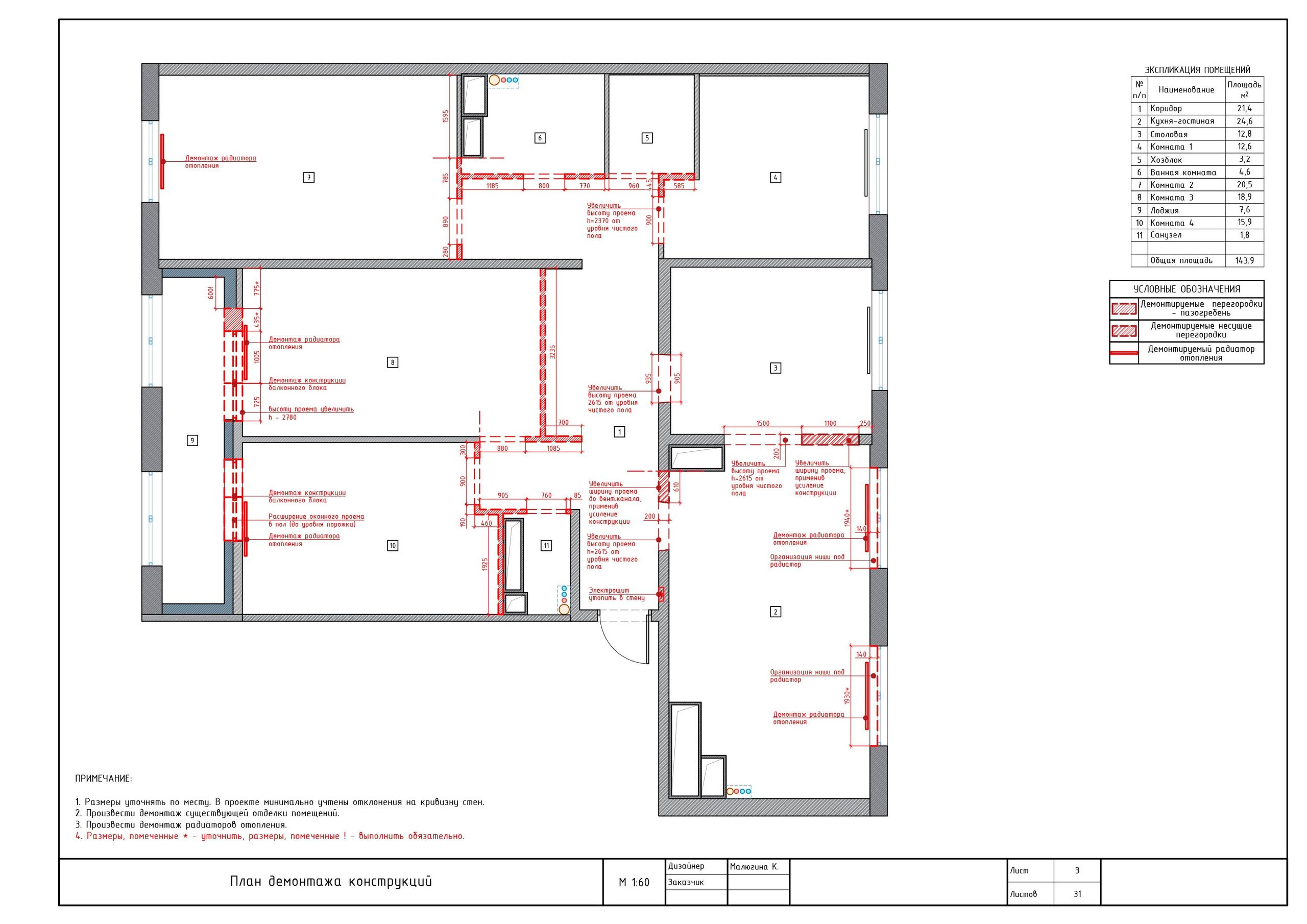 Примеры чертежей. Дизайнер интерьера Малюгина Ксения Санкт-Петербург