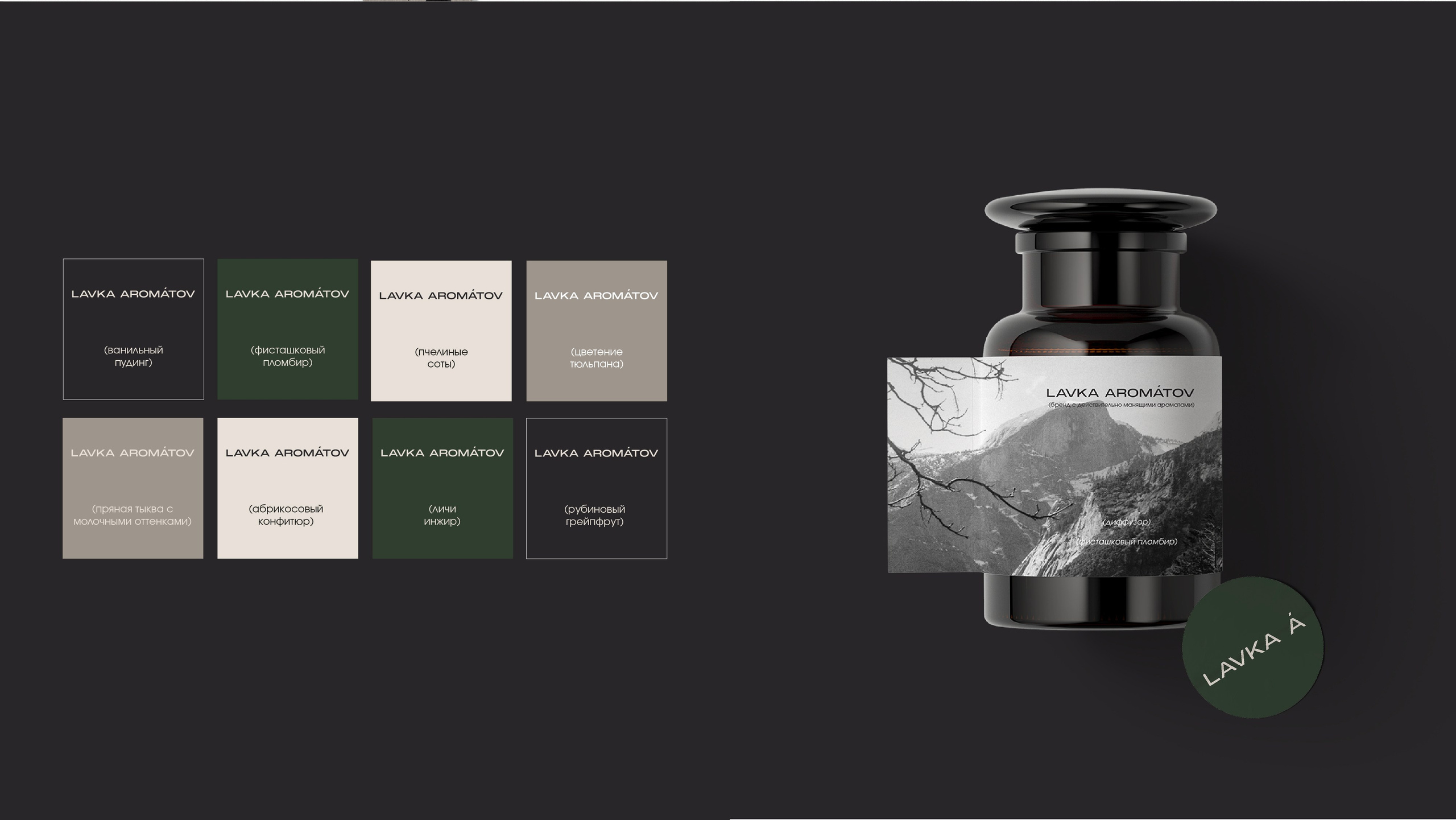 Lavka aromatov фирменный стиль, брендинг