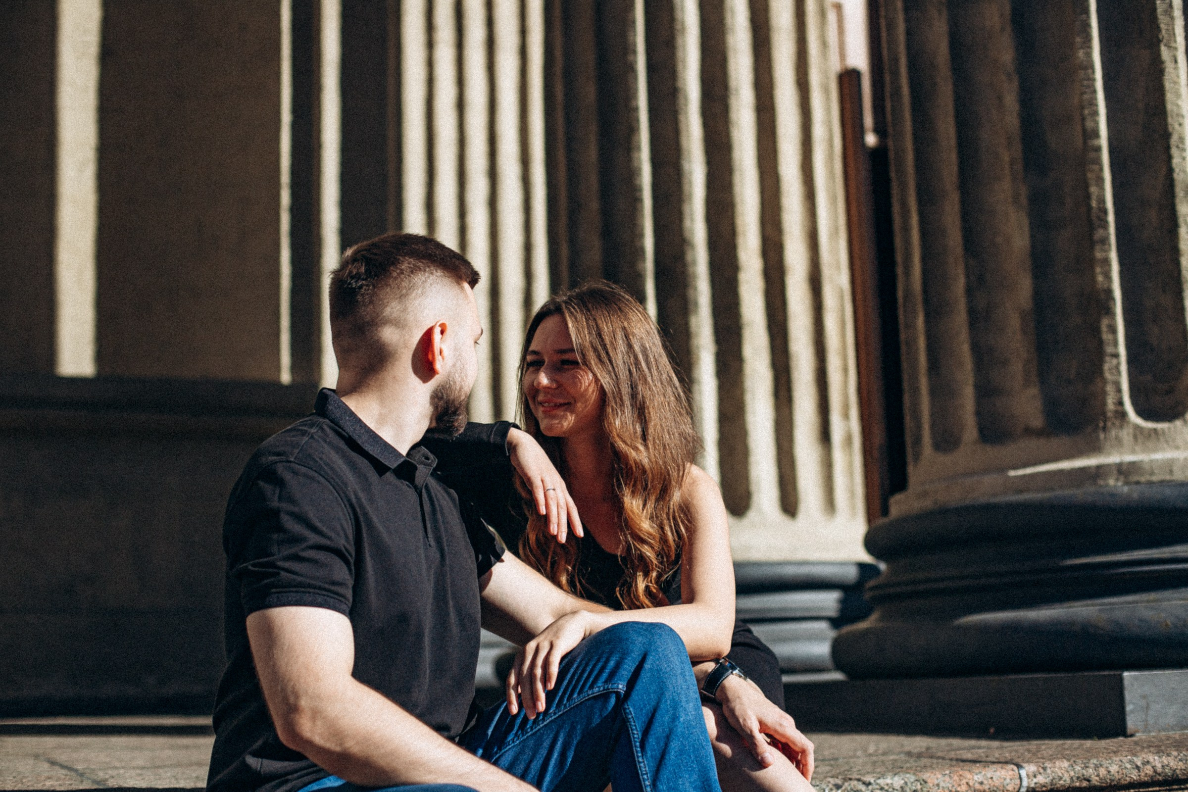 Дмитрий и Юлия в августе. Фотопрогулка в Петербурге. Индивидуальный и семейный фотограф в Санкт-Петербурге