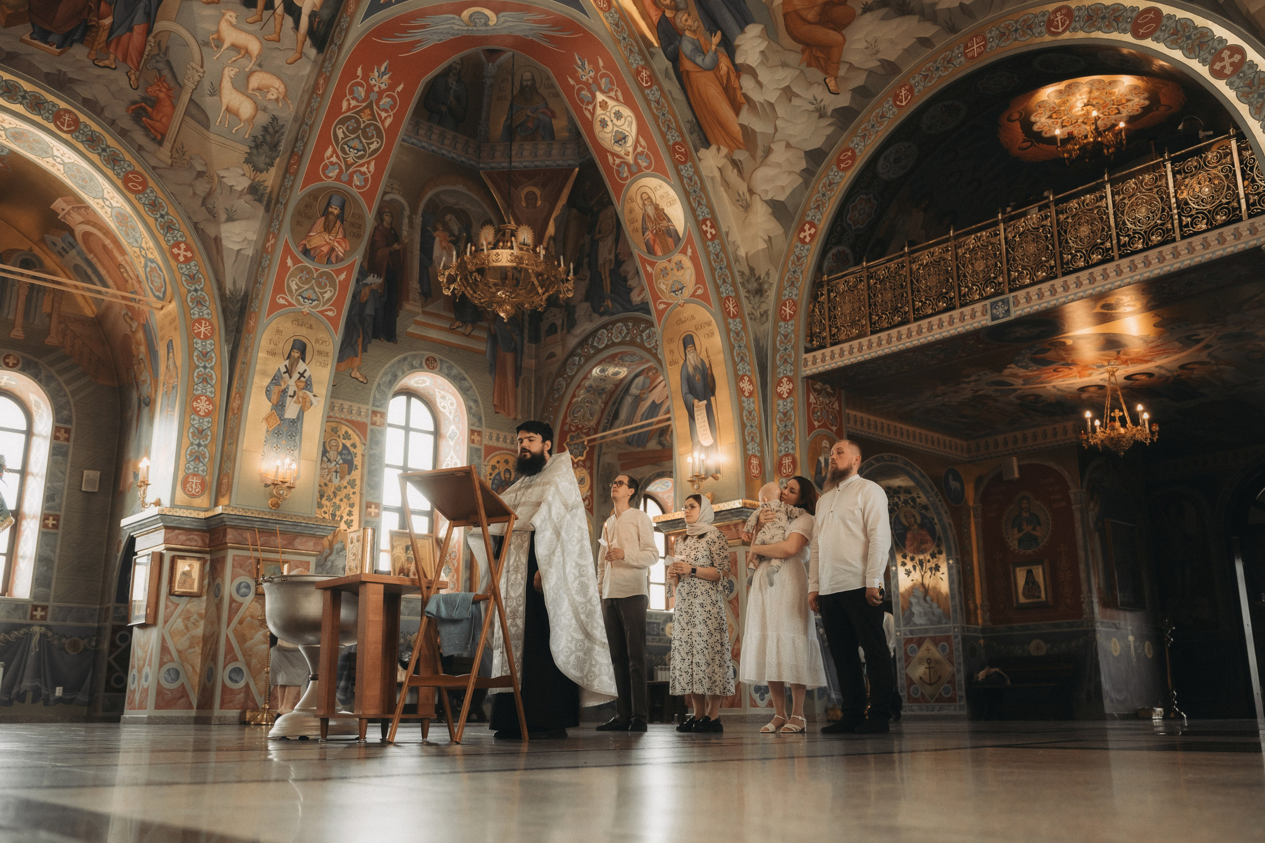 Фотосъемка крещения в храме Всецарица