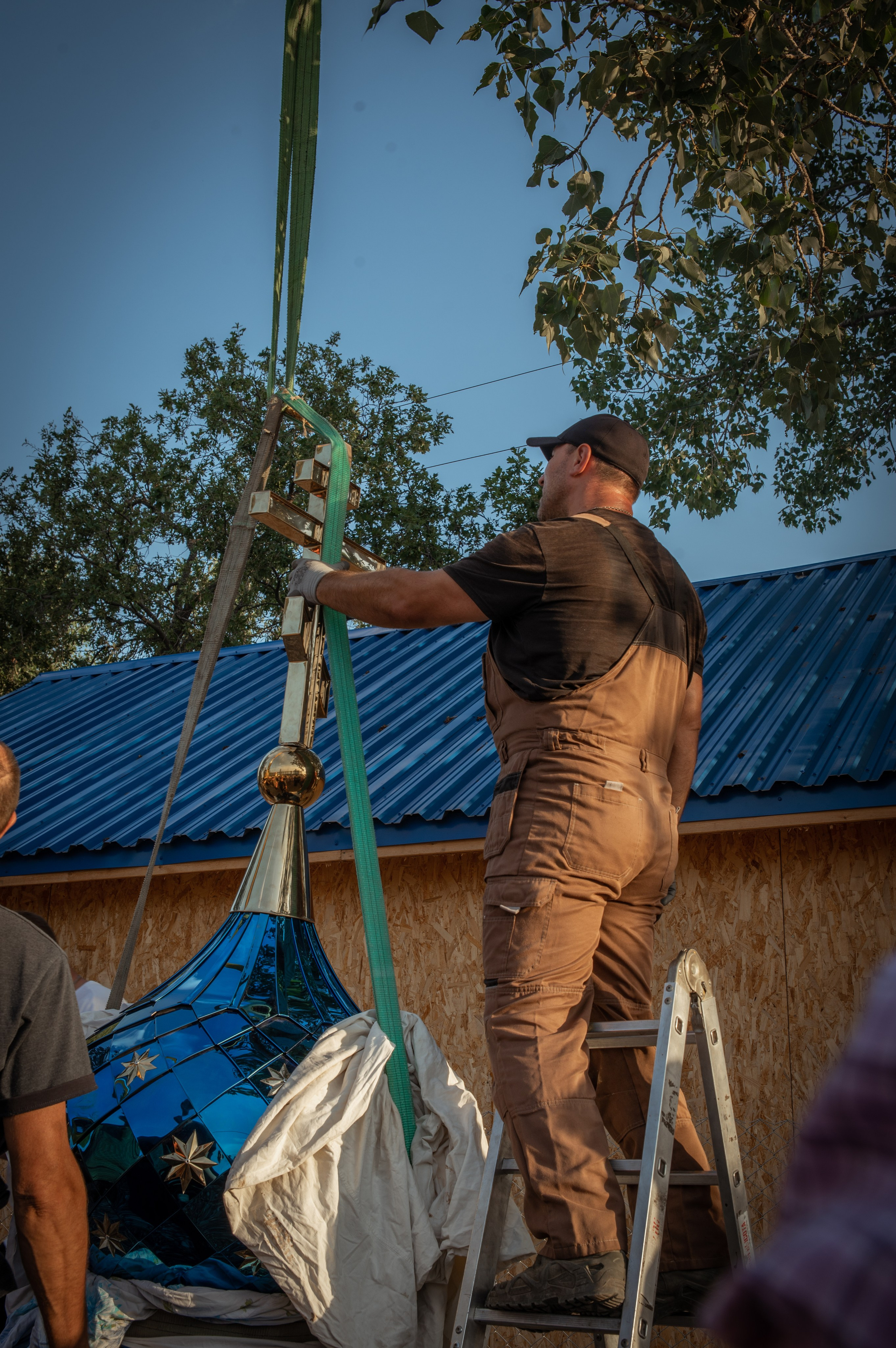 Освещение купола в храме Казанской иконы Божьей Матери х. Закутский. Церковный, семейный и репортажный фотограф Волгоград, Волжский