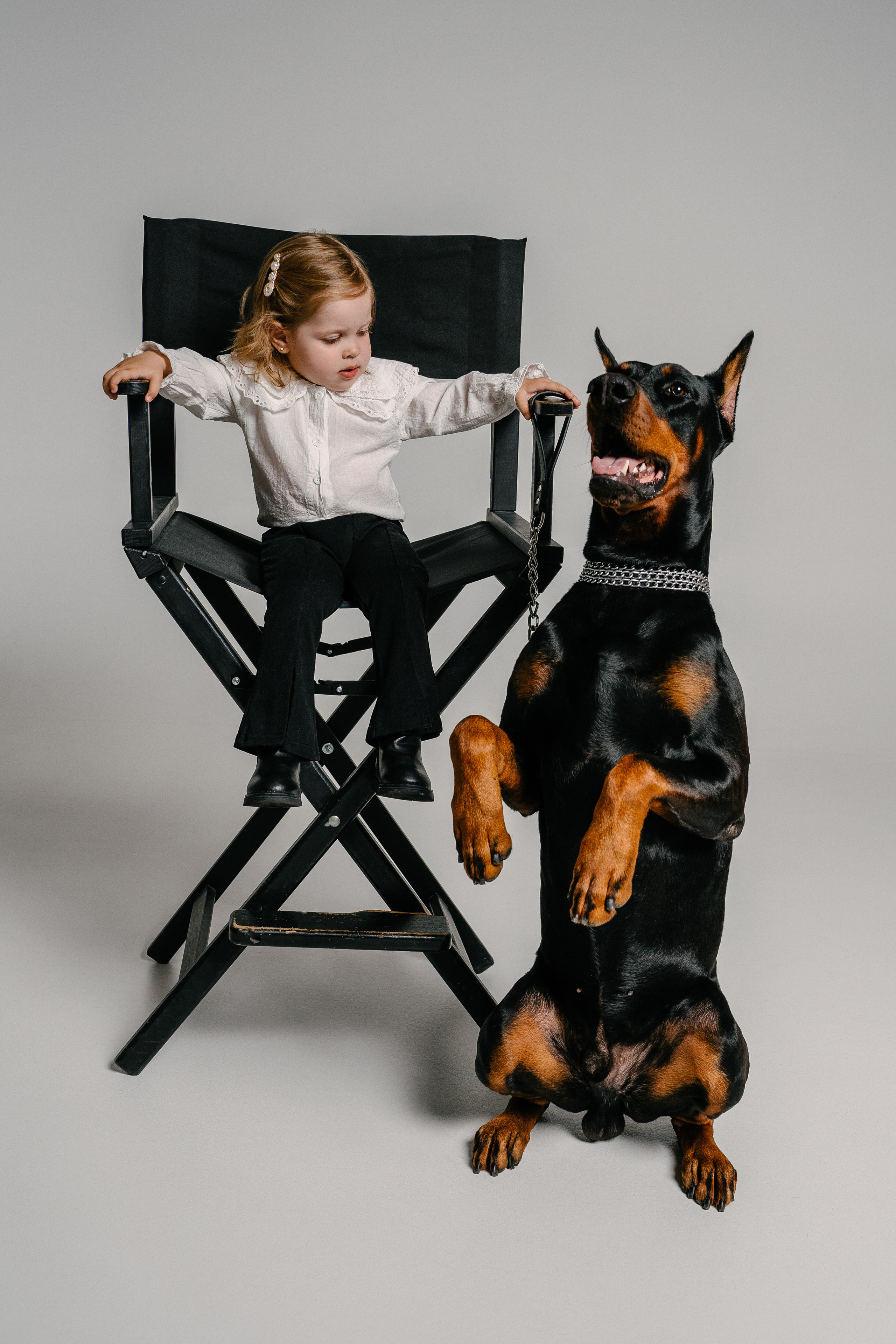 Малышка Эмилия и Доберман Кай. Свадебный и семейный фотограф в Воронеже Анастасия Бойко