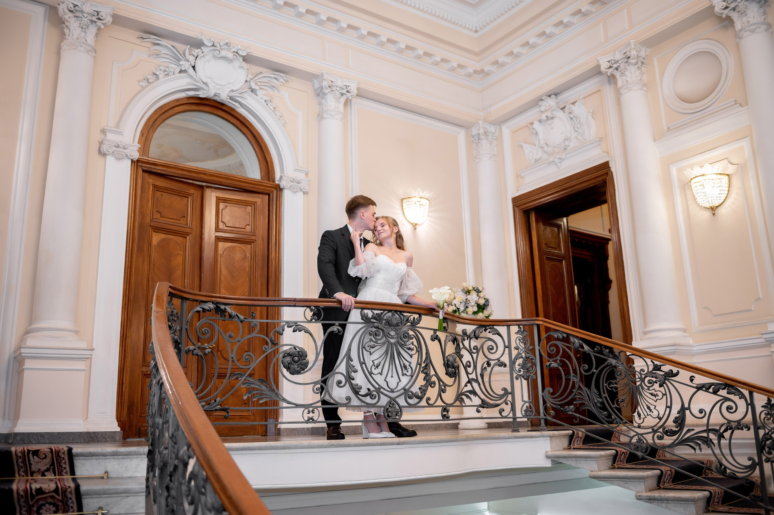 Анастасия и Михаил (Второй Дворец Бракосочетания на Фурштатской улице 52, фотосессия в Таврическом парке). Портретный, семейный и свадебный фотограф в Санкт-Петербурге и в Пушкине Ширяев Денис