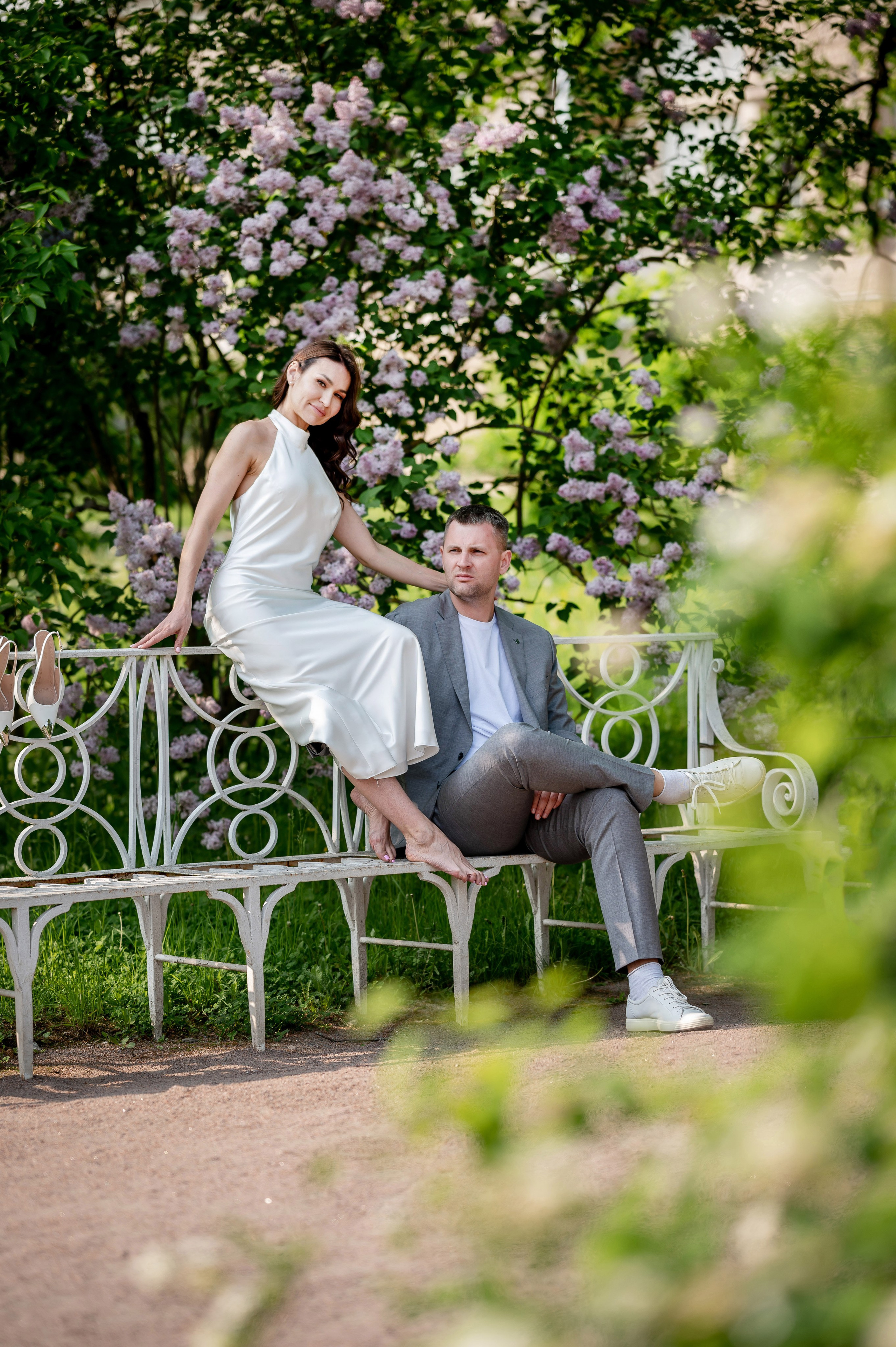 Алина и Алексей (прогулка на кабриолете, Академия Художеств, Екатерининский парк в Пушкине). Портретный, семейный и свадебный фотограф в Санкт-Петербурге и в Пушкине Ширяев Денис