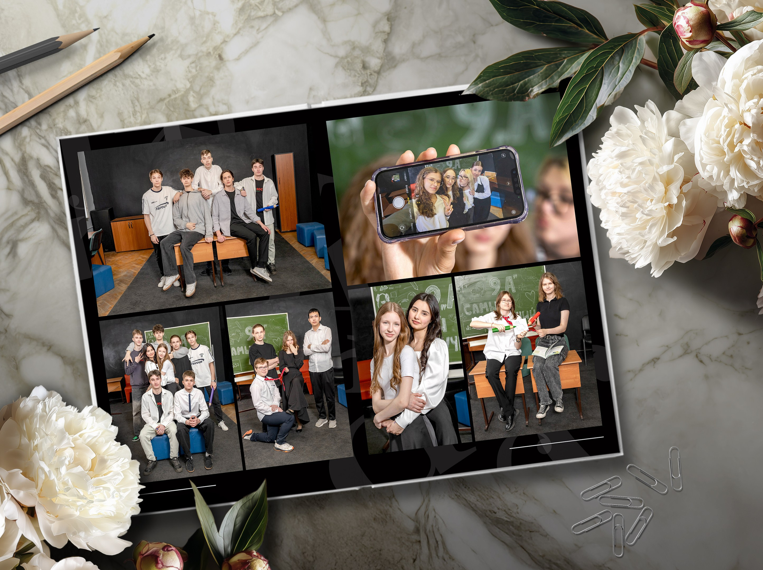 Дизйн черное и белое. Выпускные альбомы в Подольске Москве и МО