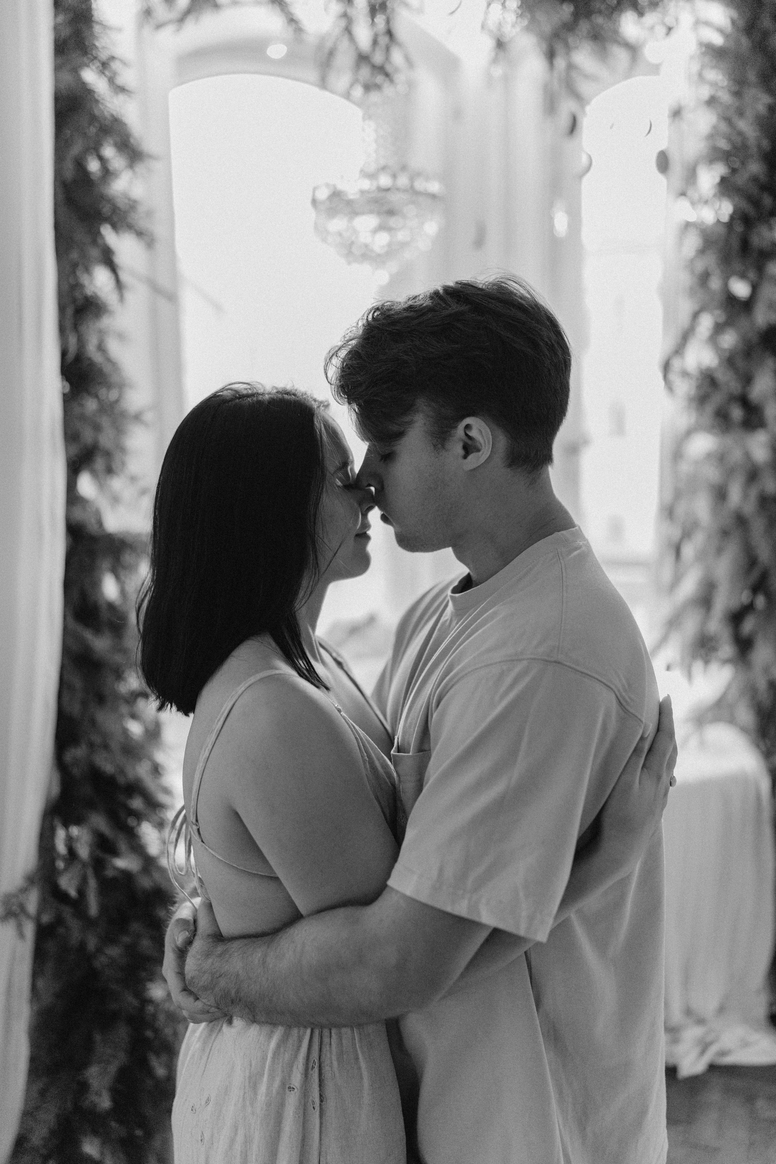 Парная фотосессия в студии. Новогодняя парная фотосессия в квартире.