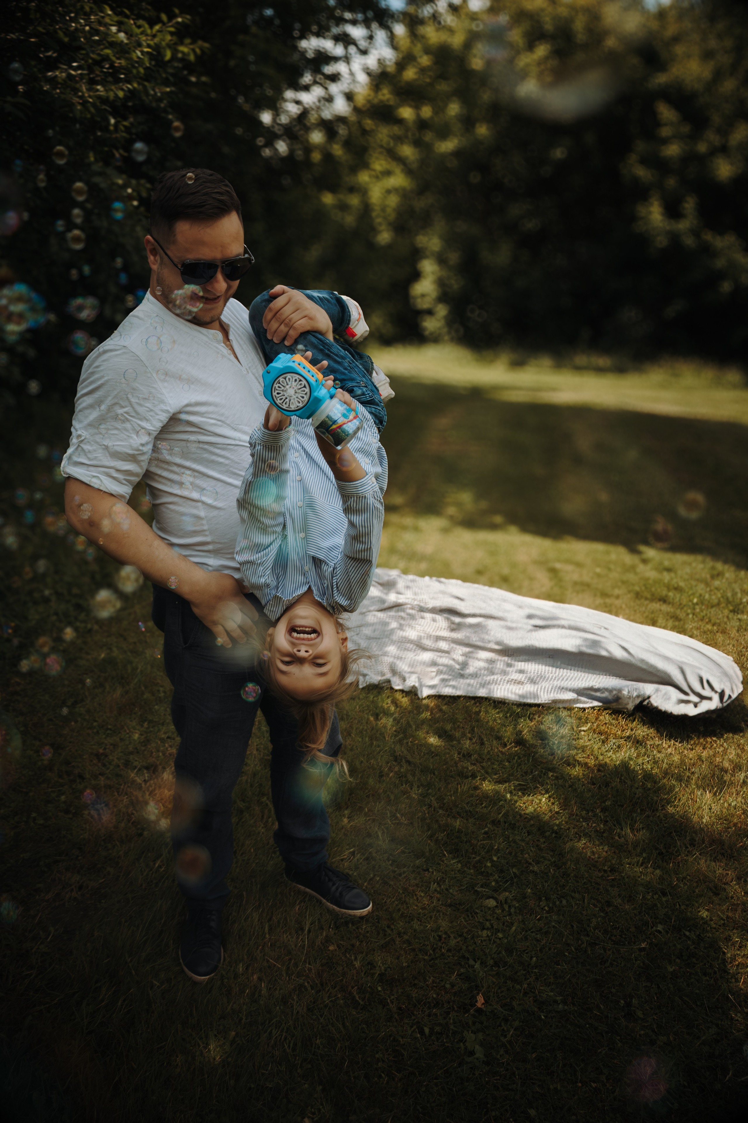 Семейная фотосессия с собаками в парке. Фотограф-анималист в Москве Екатерина Тихонова