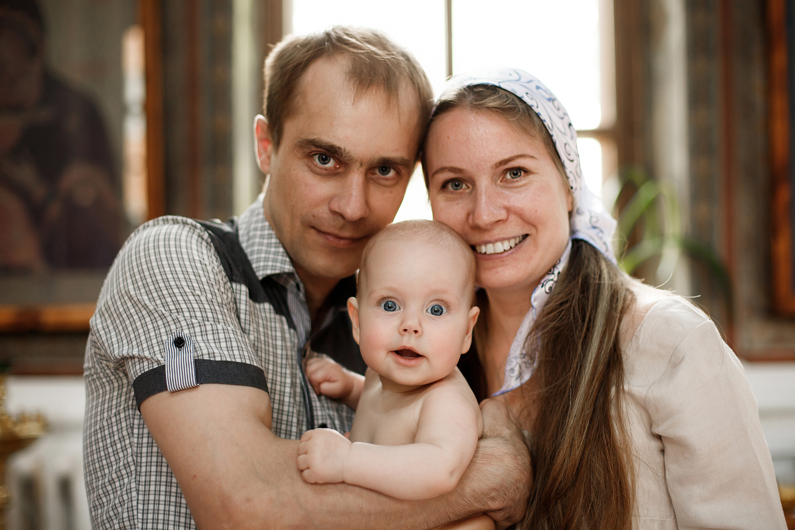 Таинство крещения в Троицкой церкови. Фотограф Карпачан Анастасия