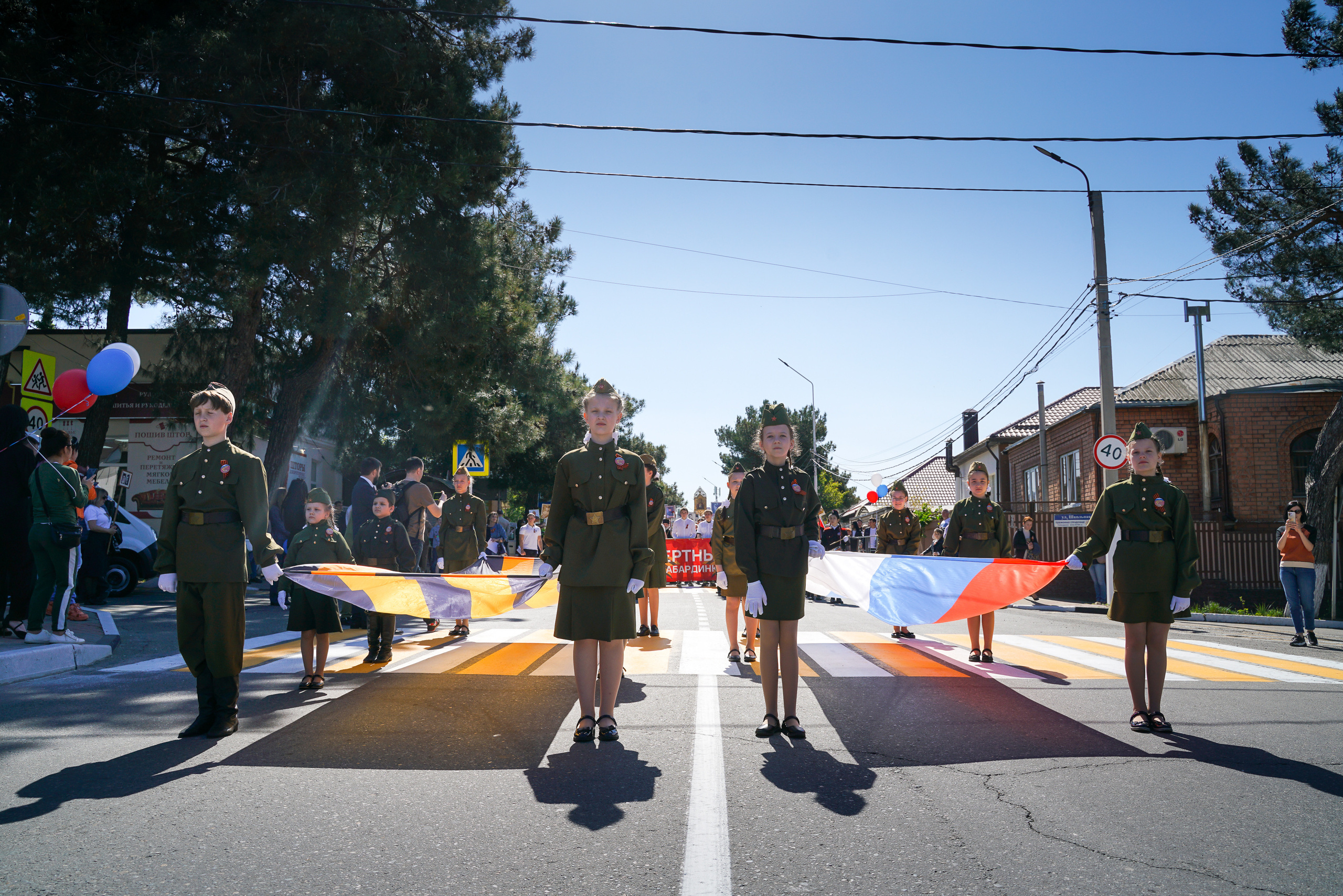 Праздничный парад 9 мая. Жизнь курорта Кабардинка в фотографиях
