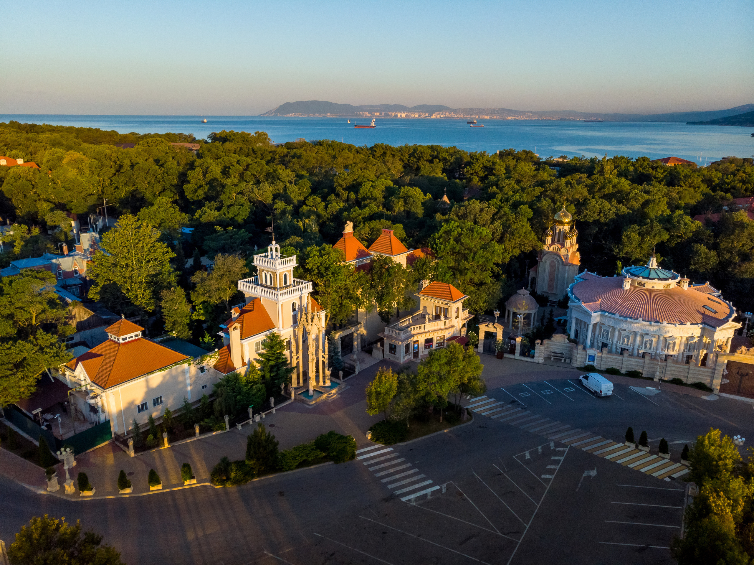 старый парк вид с воздуха