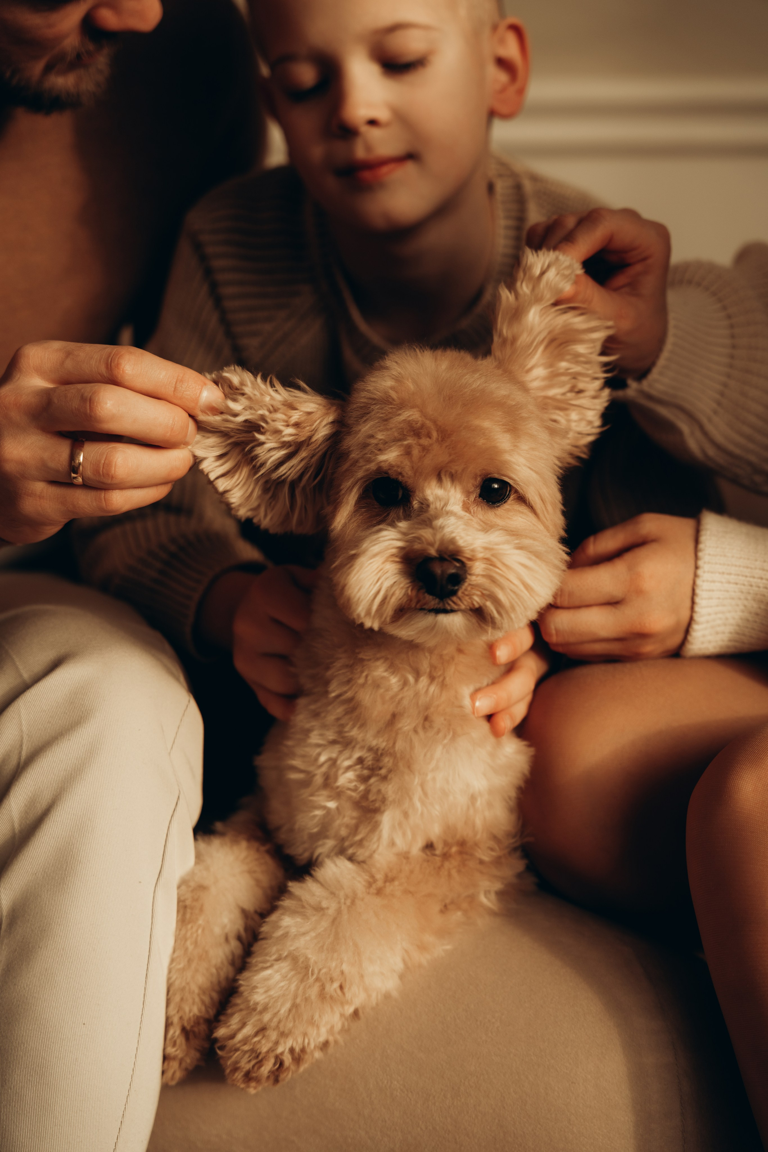 Анна, Евгений, Марк и Тоффи. Фотограф Мария Миллс | Минск