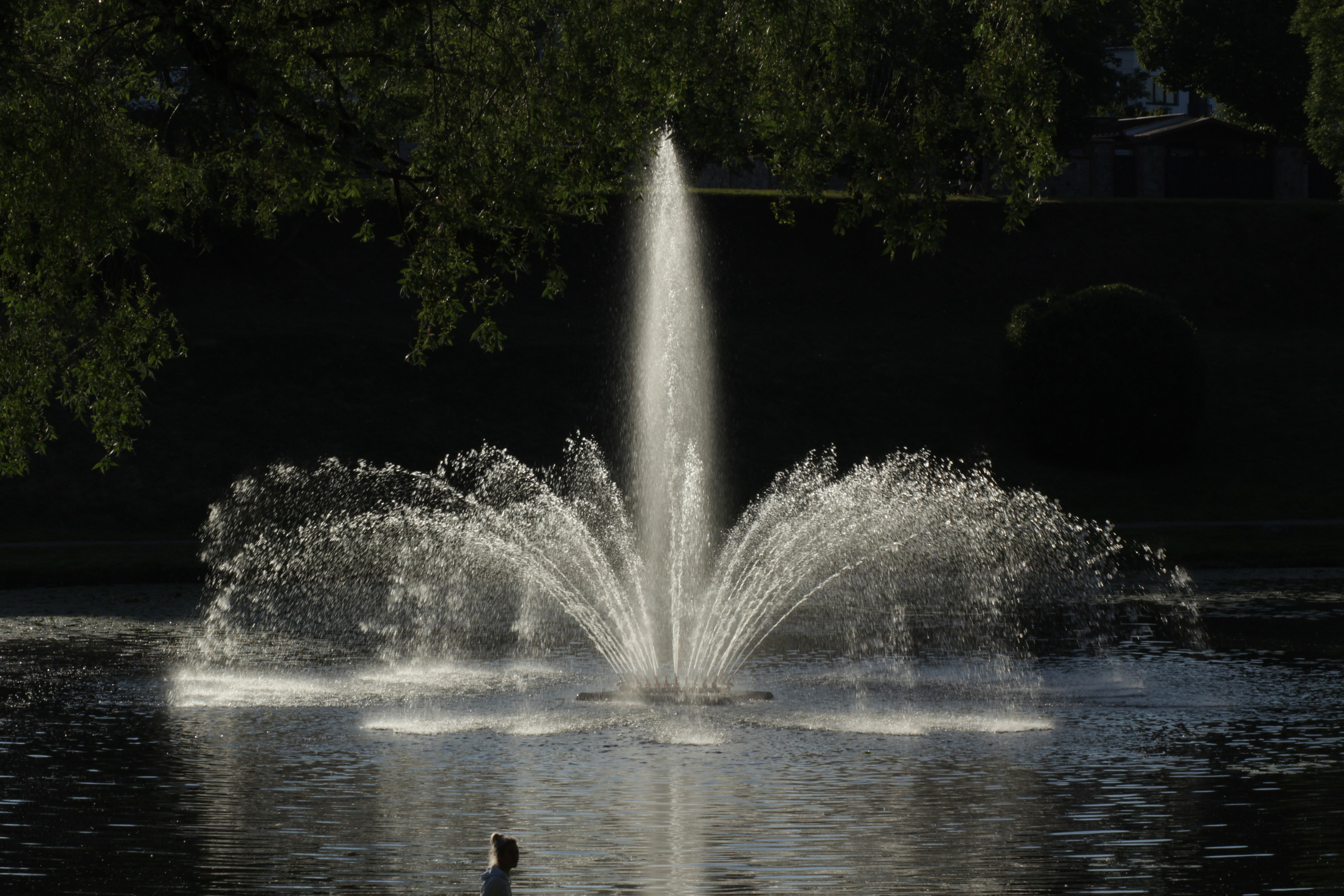 Фонтан на воде