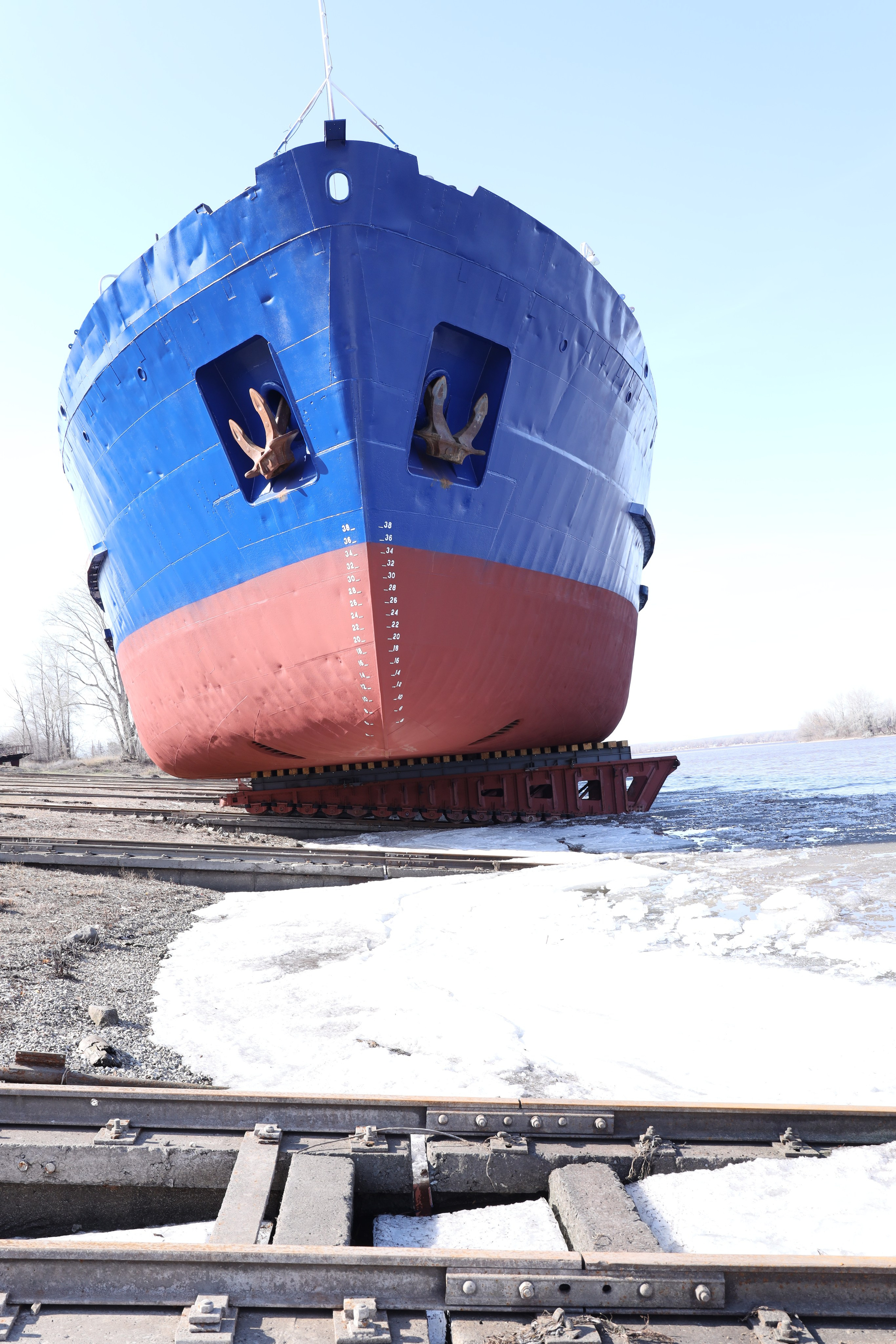 ЗАО нефтефлот Зимние фото + закаладка киля Судна. Фотограф в Самаре Максим Тырин