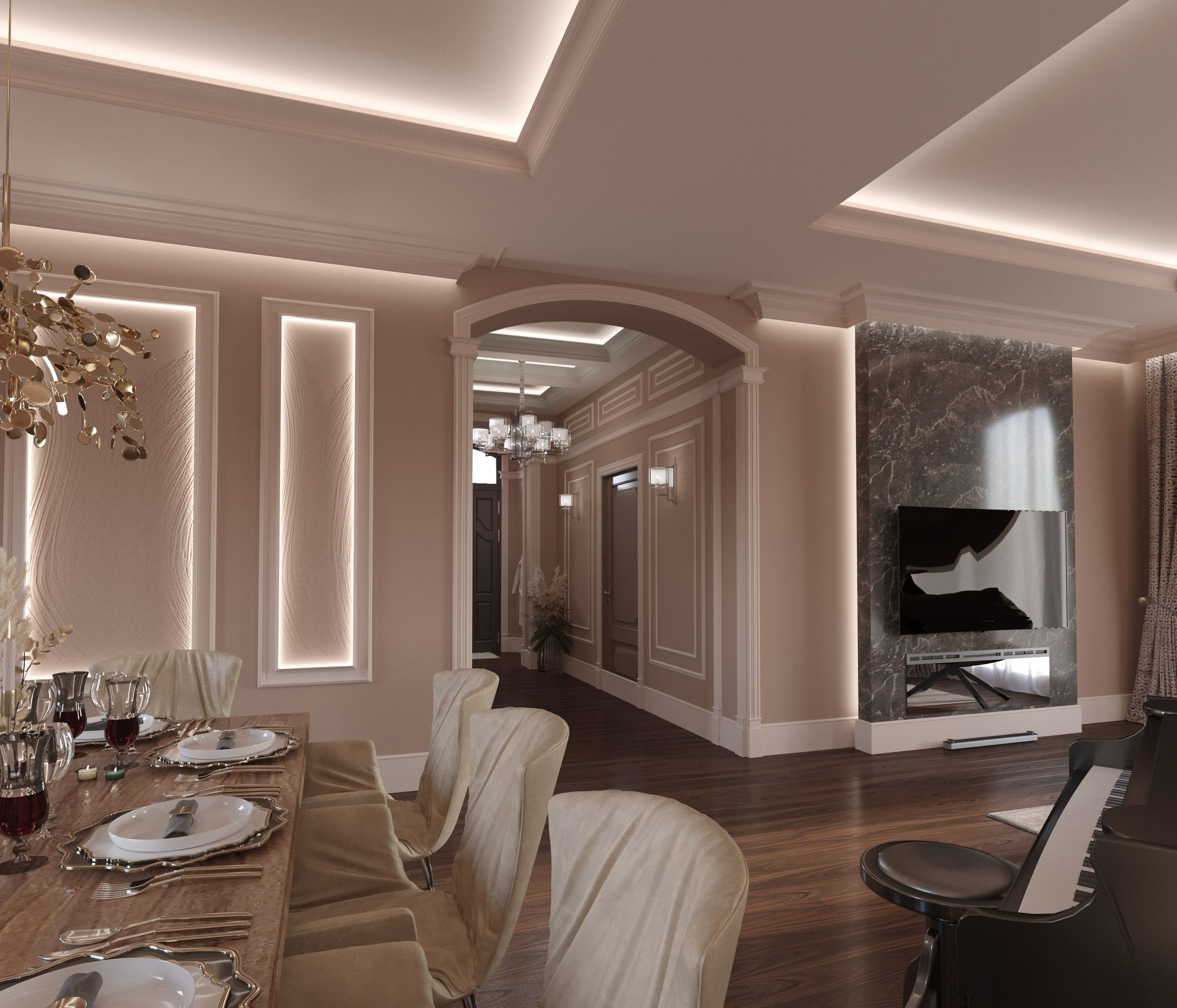 Интерьер частного жилого дома