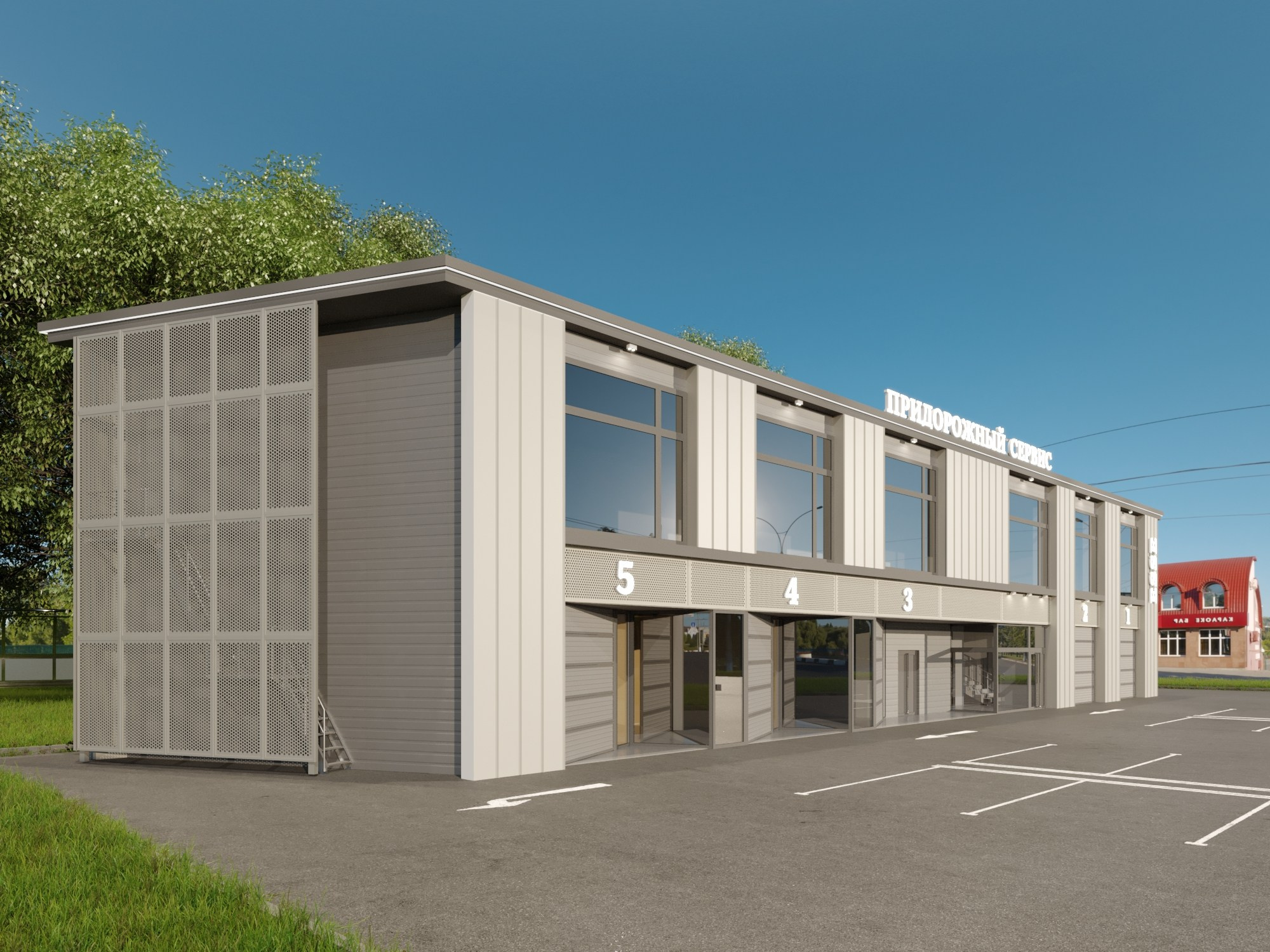 Придорожный сервис, МО дер. Черная Грязь. Дизайн интерьера и экстерьера в Санкт-Петербурге Яна Емельянова