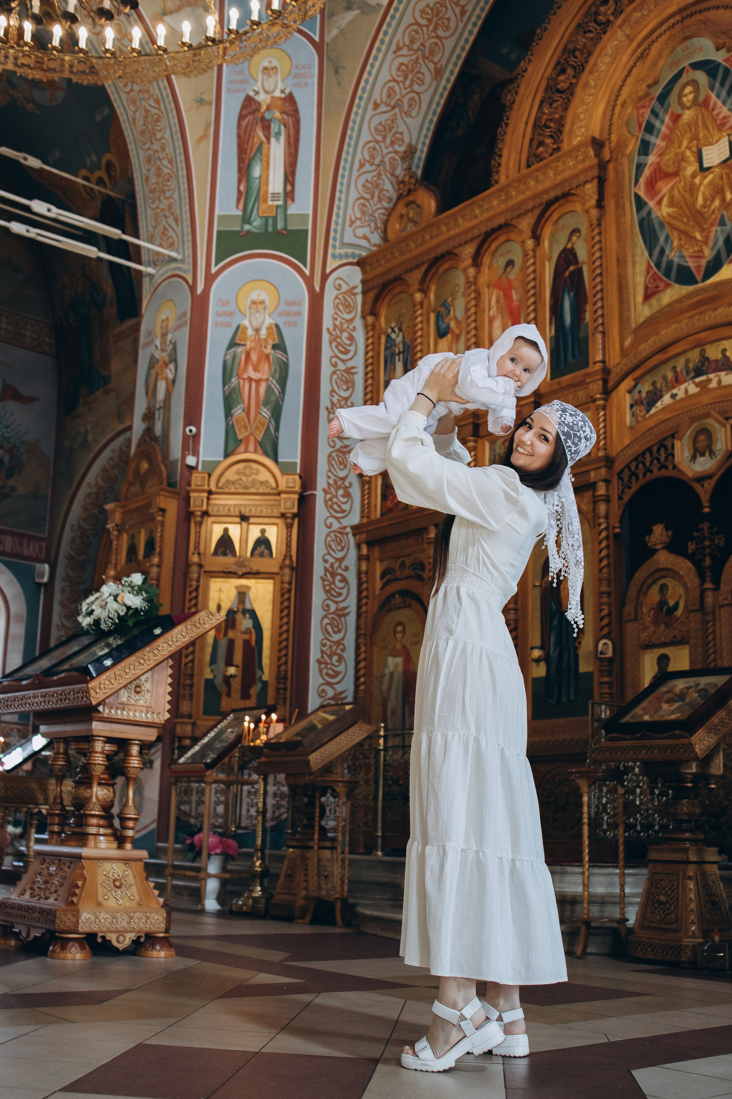 Таинство Крещения Деи в церкви Троицы Живоначальной в Карабанове. Детский и семейный фотограф в Пушкино, Мытищи, Москва Сергеева Светлана