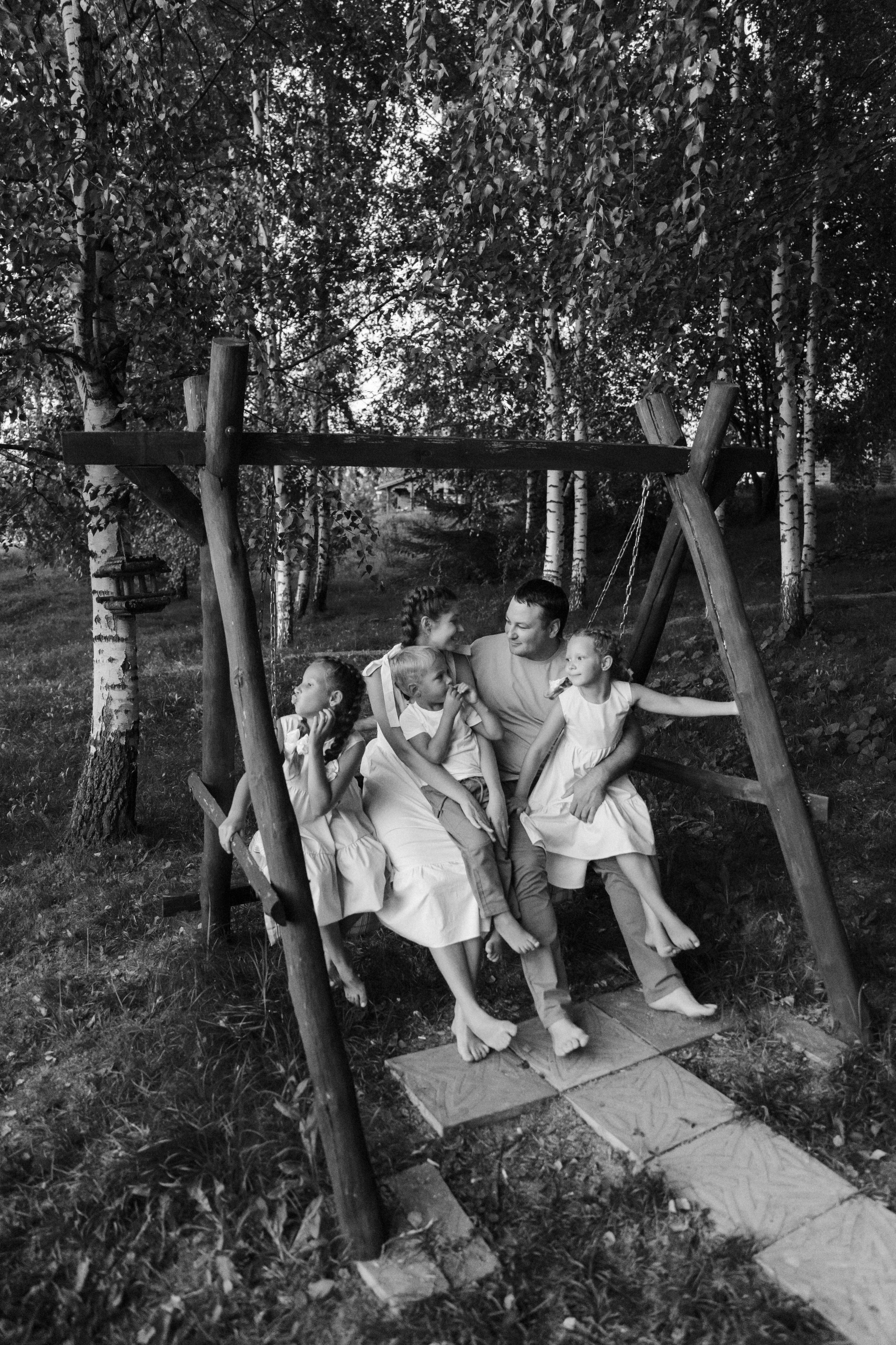 Олег, Вика, Варя, Маша и Тима. Семейный фотограф • Домашние съемки в Нижнем Новгороде