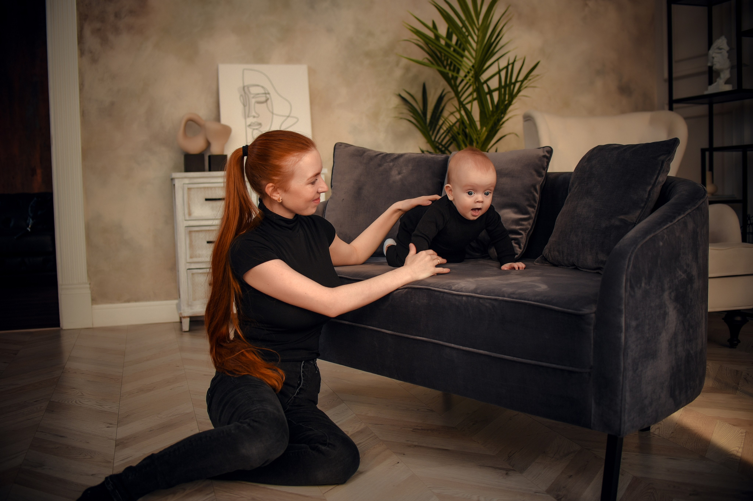 Семейная студийная фотосессия 3. Свадебный, семейный, детский, контент фотограф в Омске Максим Ильин