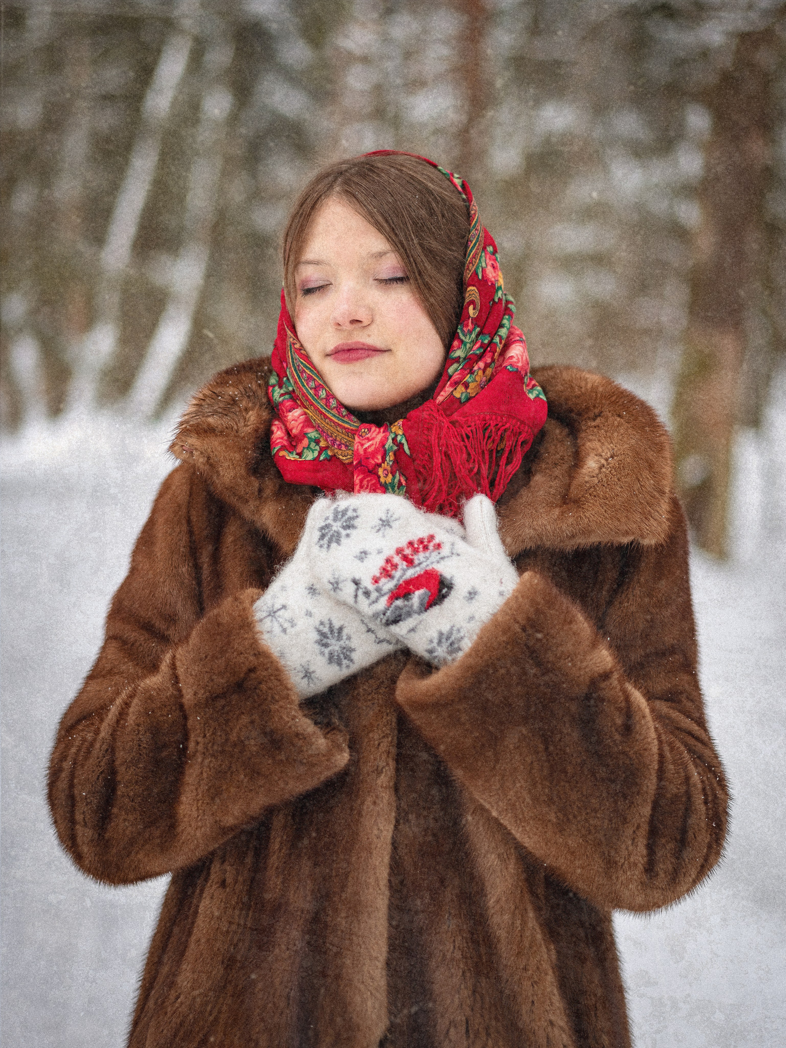 Ольга — фотосессия в зимнем стиле. Фотограф Москва