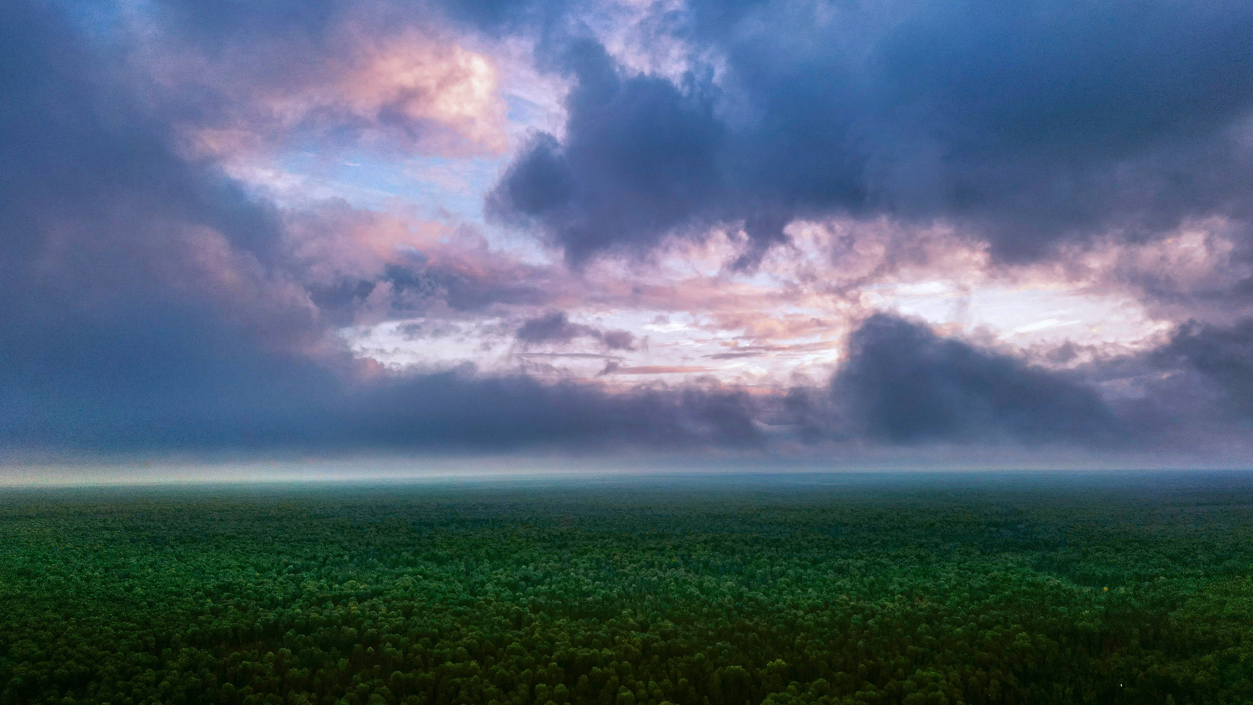 Закат над тайгой. Республика Коми, нацпарк "Койгородский".