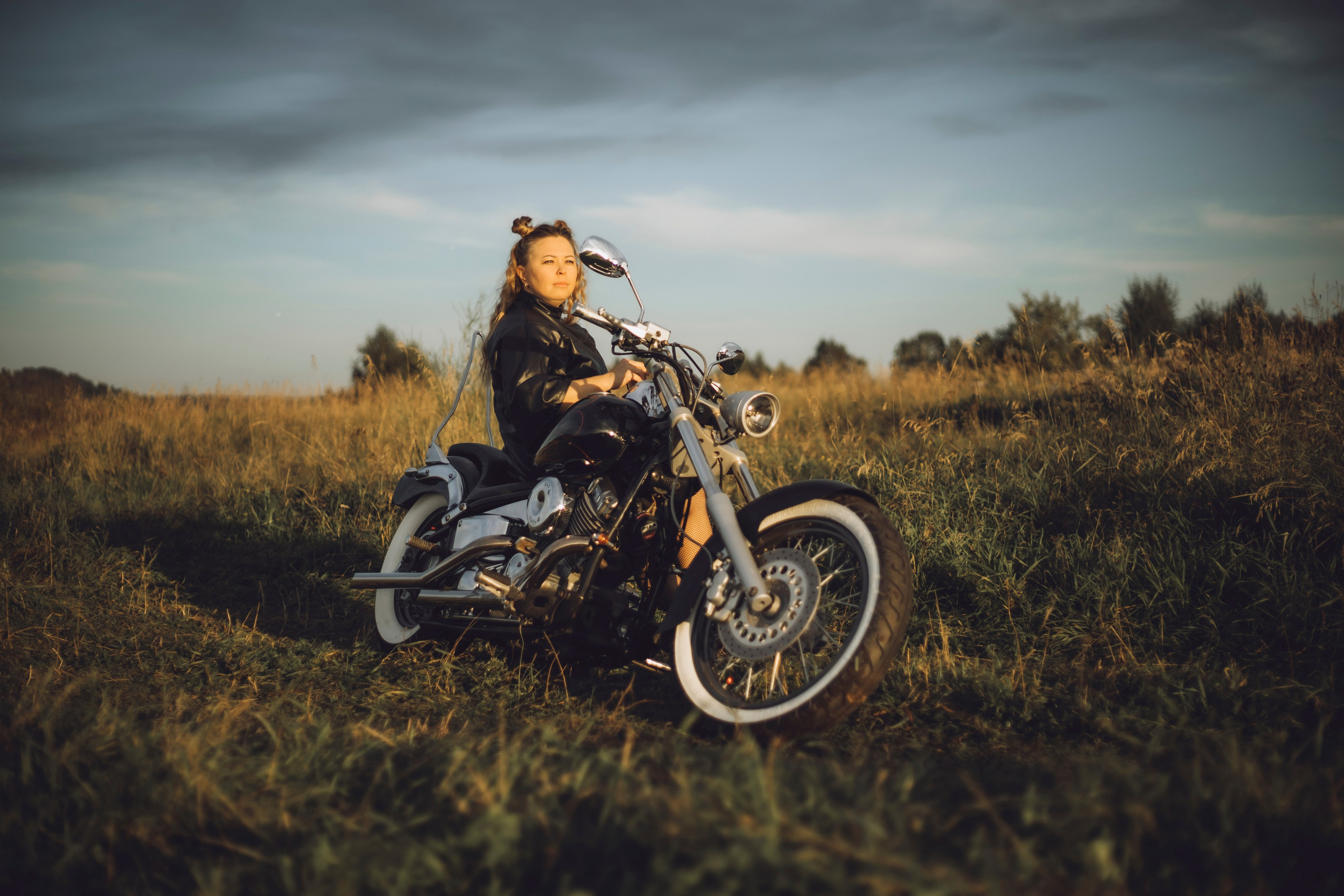Таня. Байк. Фотограф Анна Шибанова Ангарск-Иркутск
