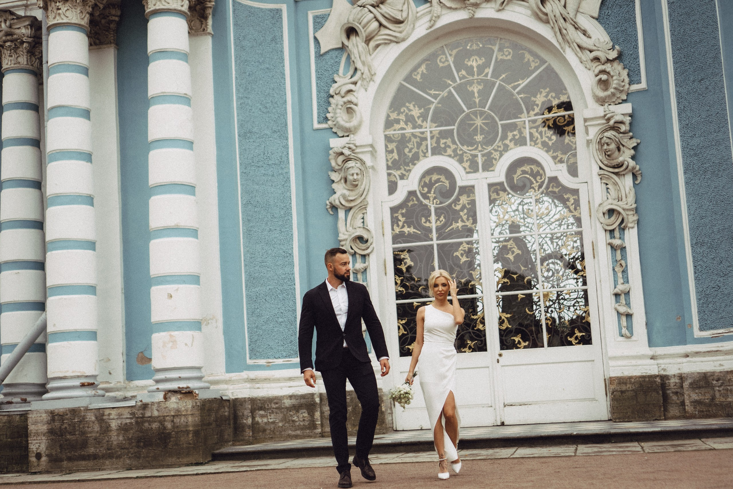 СВАДЕБНАЯ ИСТОРИЯ В ГОРОДЕ ПУШКИН ВОЗЛЕ ЕКАТЕРИНИНСКОГО ДВОРЦА И В ПАРКЕ. Профессиональный фотограф, Санкт-Петербург — Виктория Богомолова