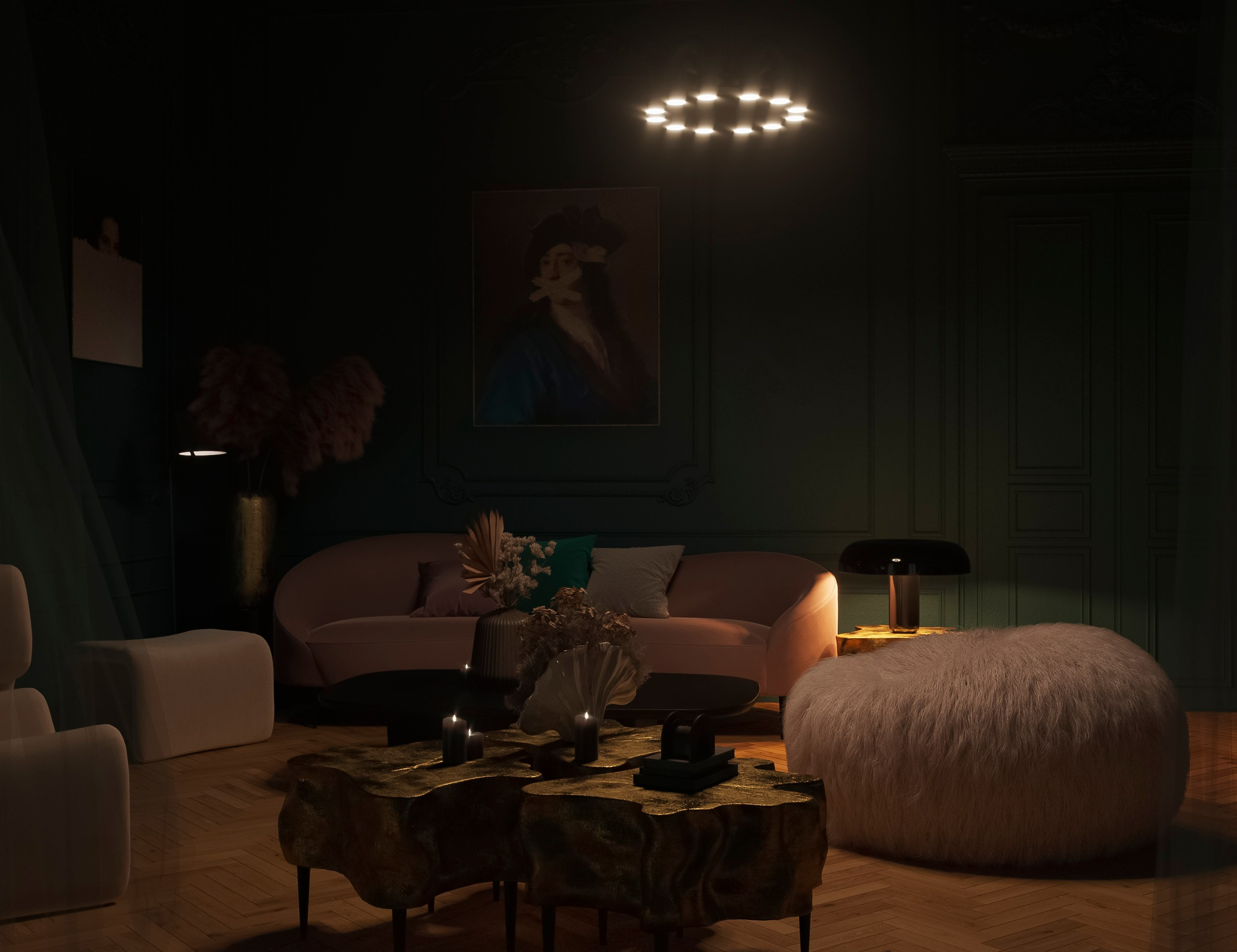 Интерьер в неоклассике. 3D визуализация интерьеров, экстерьеров и архитектуры в Санкт-Петербурге