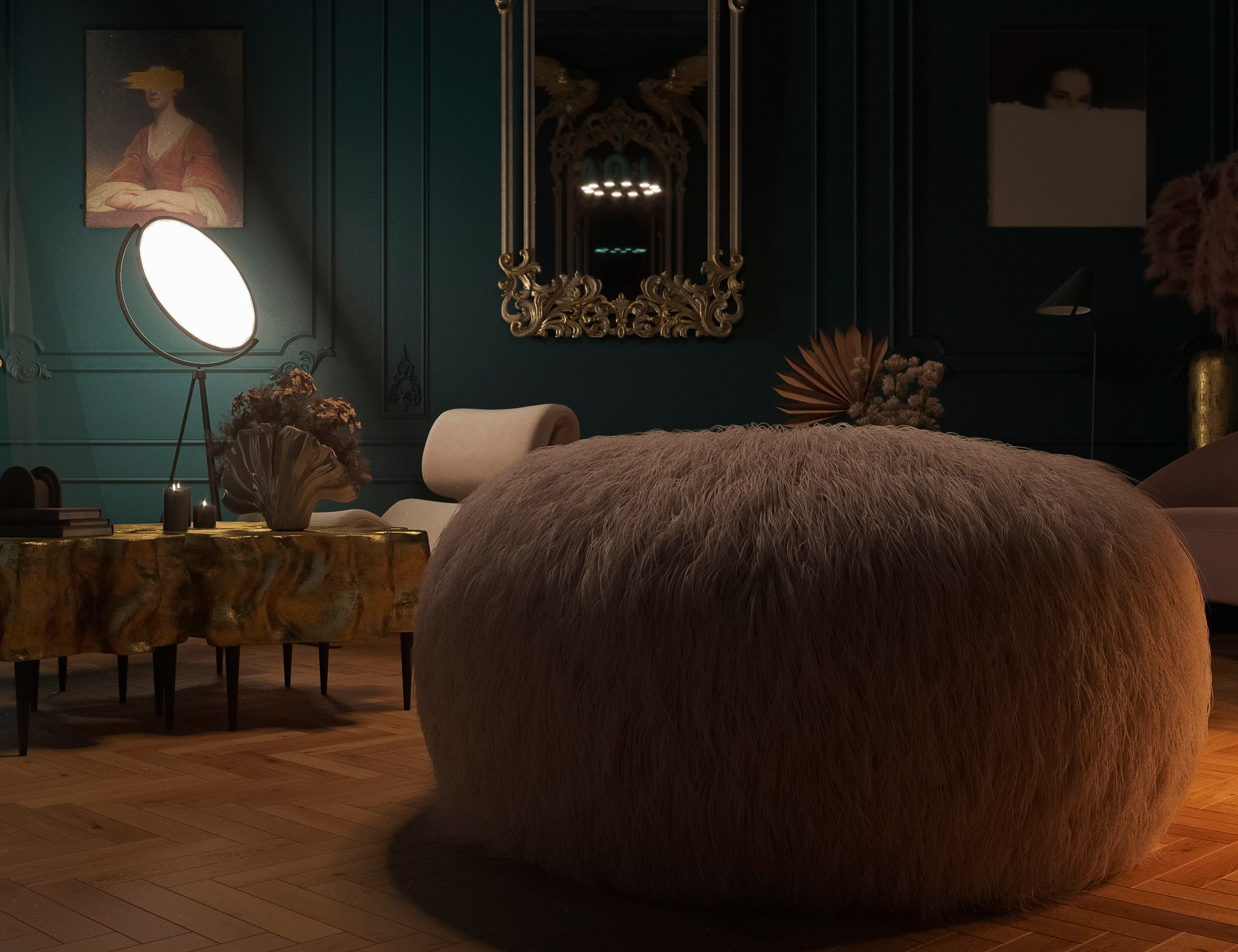 Интерьер в неоклассике. 3D визуализация интерьеров, экстерьеров и архитектуры в Санкт-Петербурге