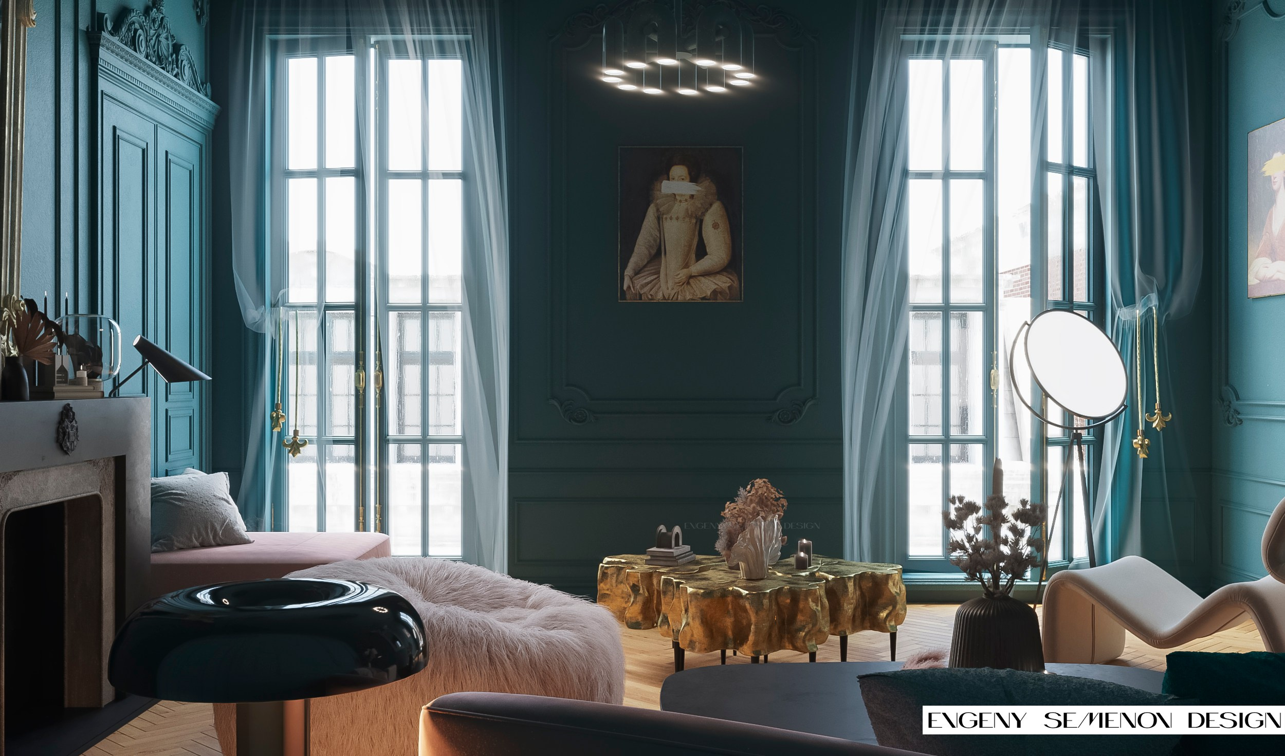 Интерьер в неоклассике. 3D визуализация интерьеров, экстерьеров и архитектуры в Санкт-Петербурге