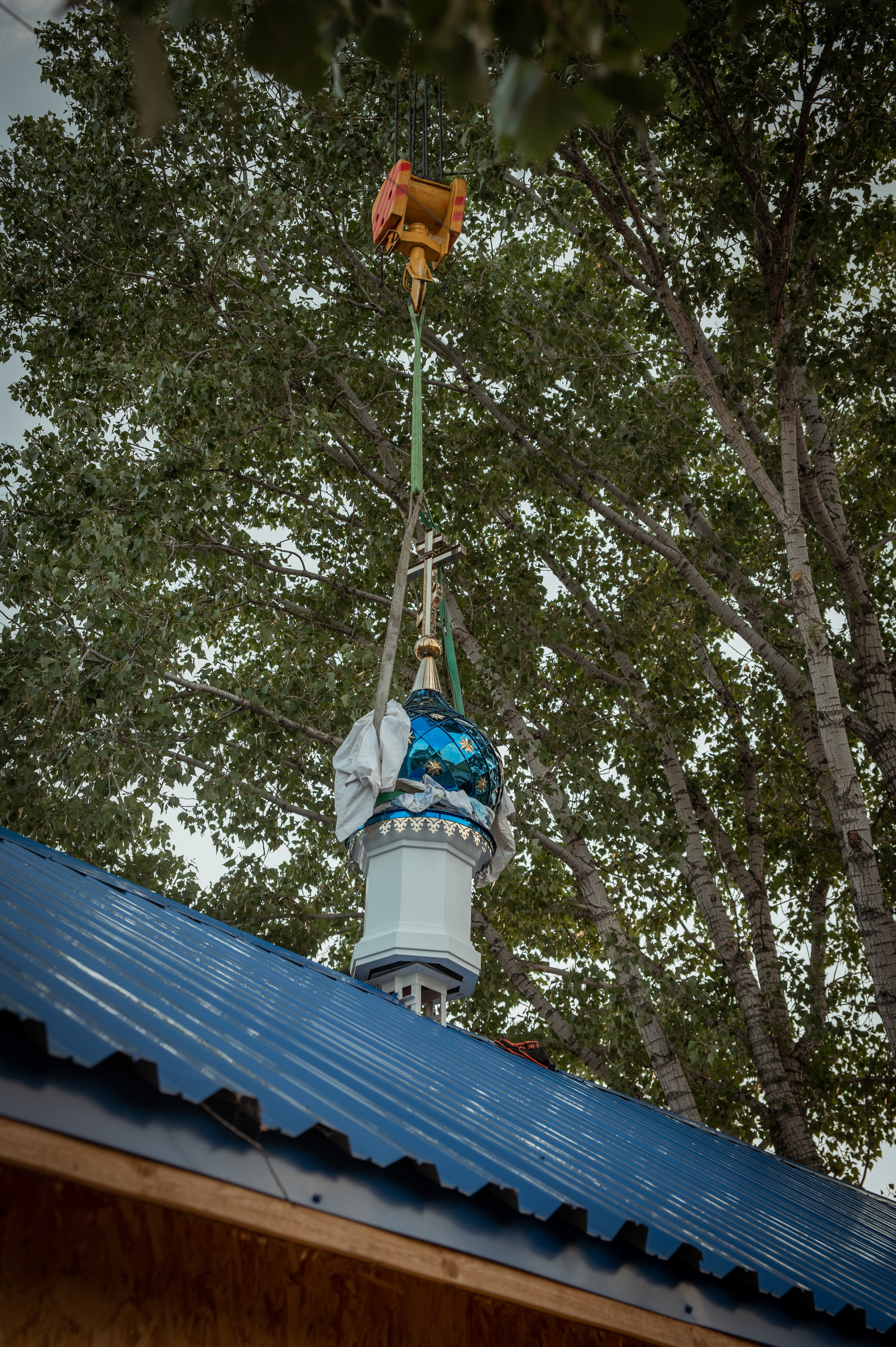 Освещение купола в храме Казанской иконы Божьей Матери х. Закутский. Церковный, семейный и репортажный фотограф Волгоград, Волжский