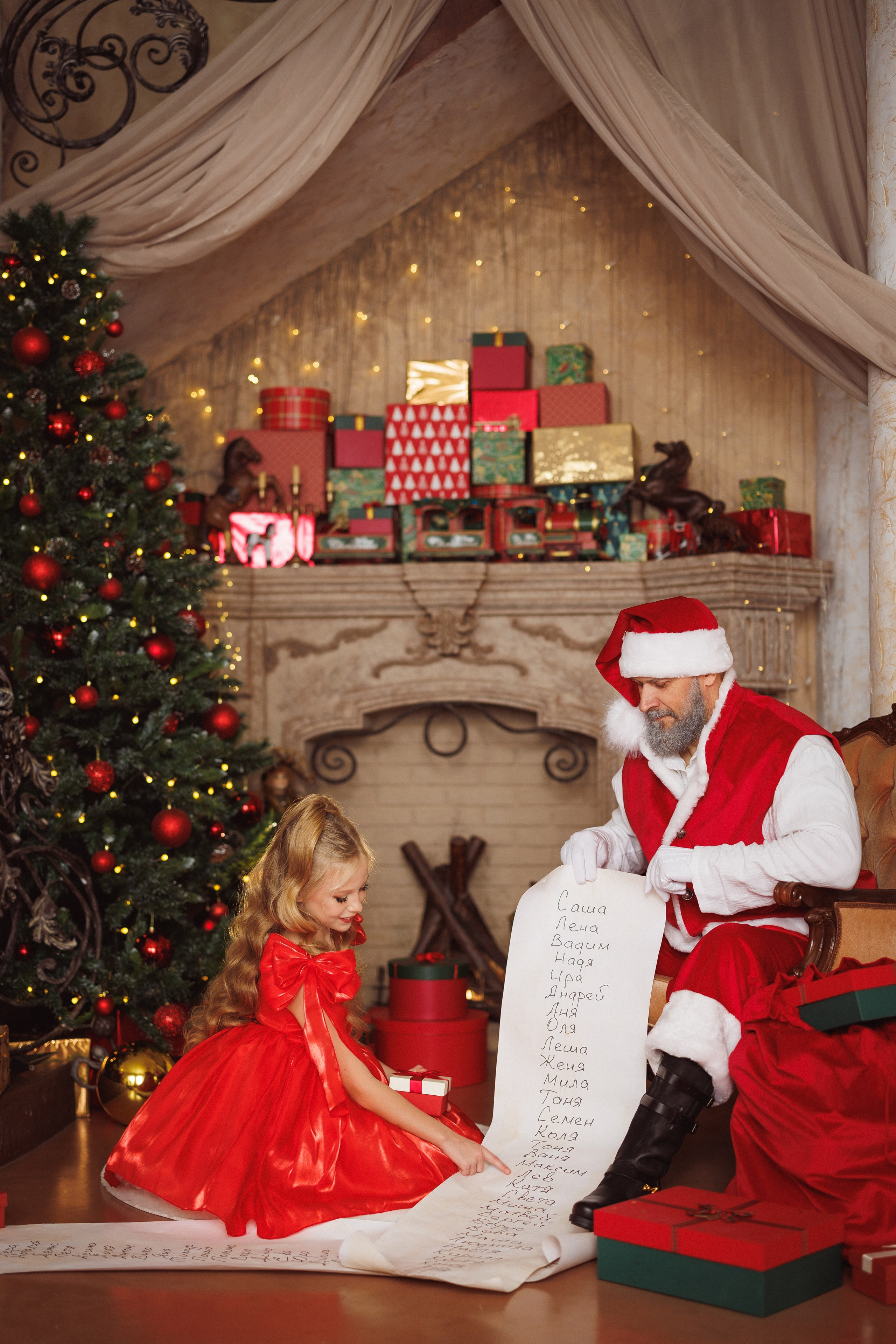 Сказочная новогодняя фотосессия с Сантой, город Краснодар. Семейный и детский фотограф в Краснодаре Анна Трашкова