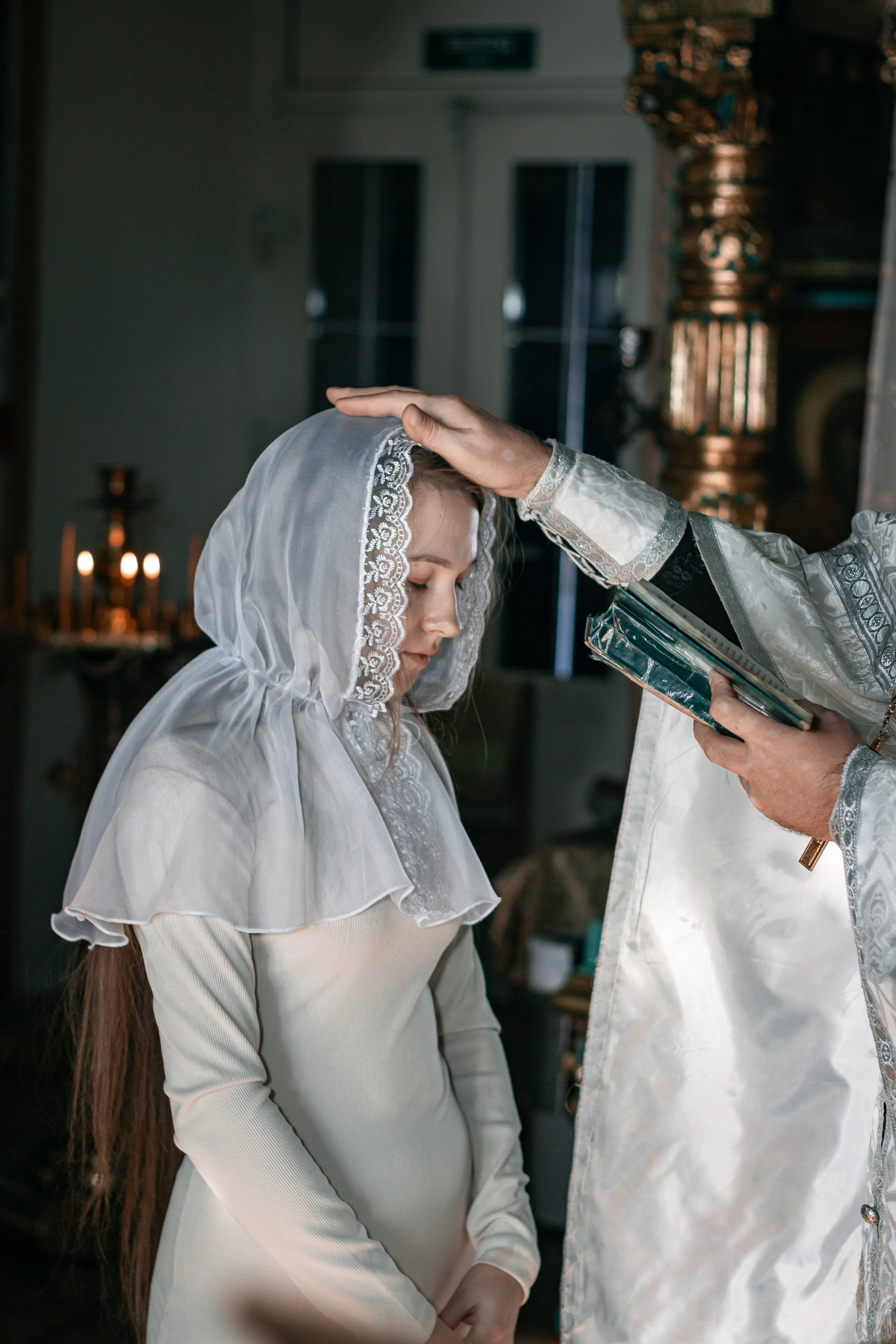 Съёмка таинства крещения. Фотограф Сергей Окшевский. Город Елец