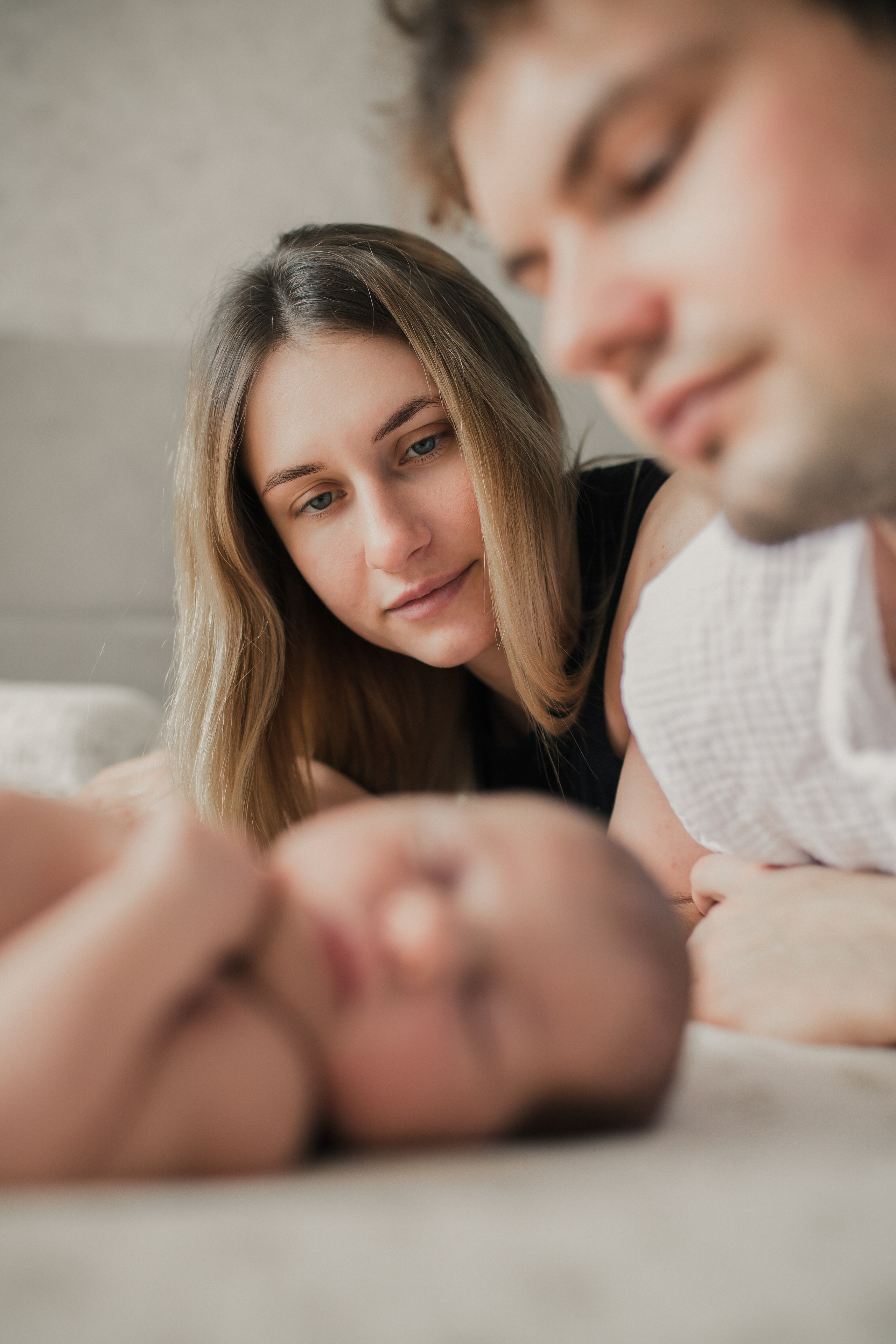 семейная фотосессия с новорождённым 