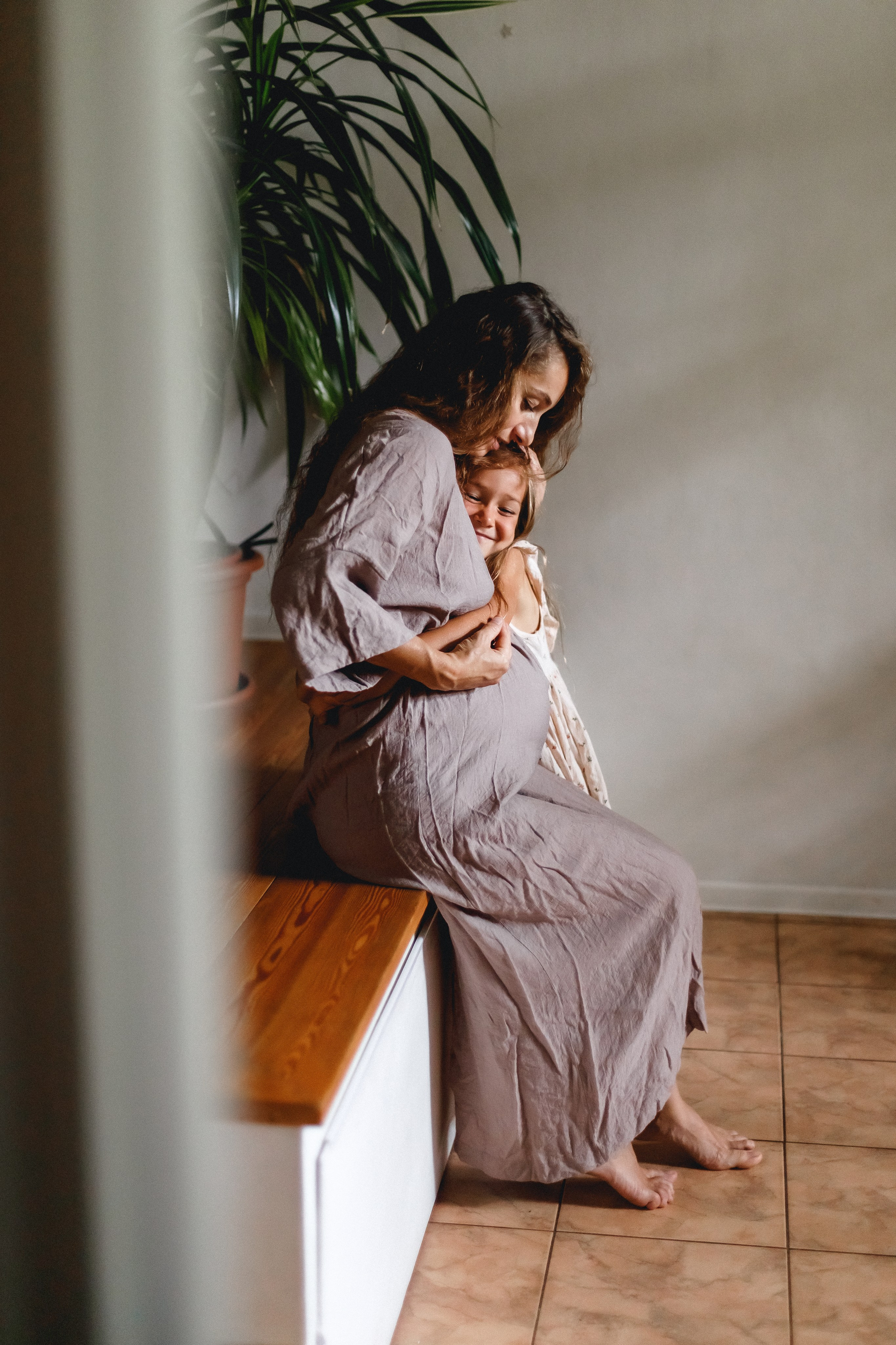 Настя и дочери. Домашняя съёмка. Фотограф в Москве Базанова Дарья