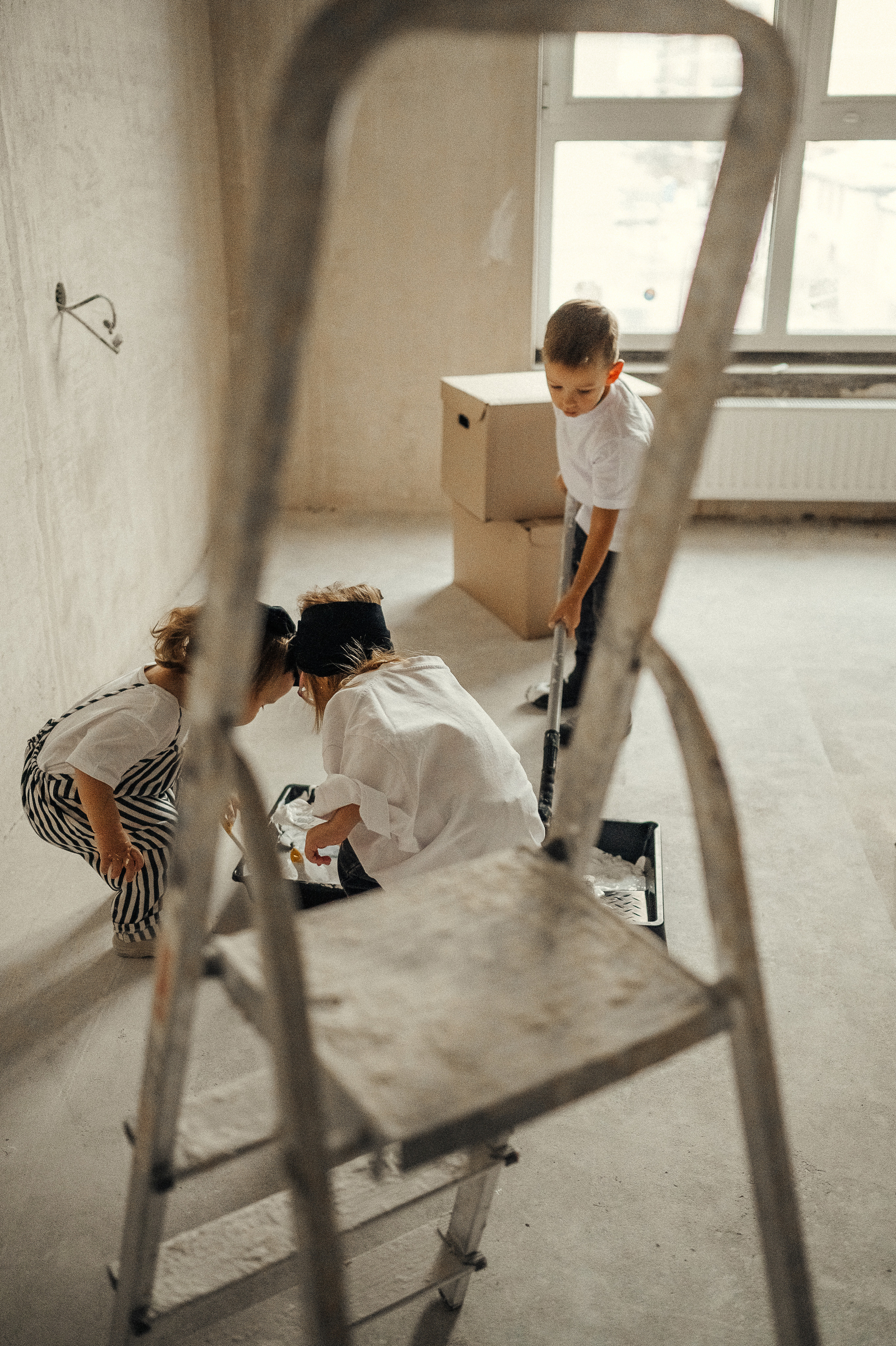 Идея для домашней съёмки, ремонт. Фотограф и видеограф в Санкт-Петербурге Полина Янушко. Съёмка родов