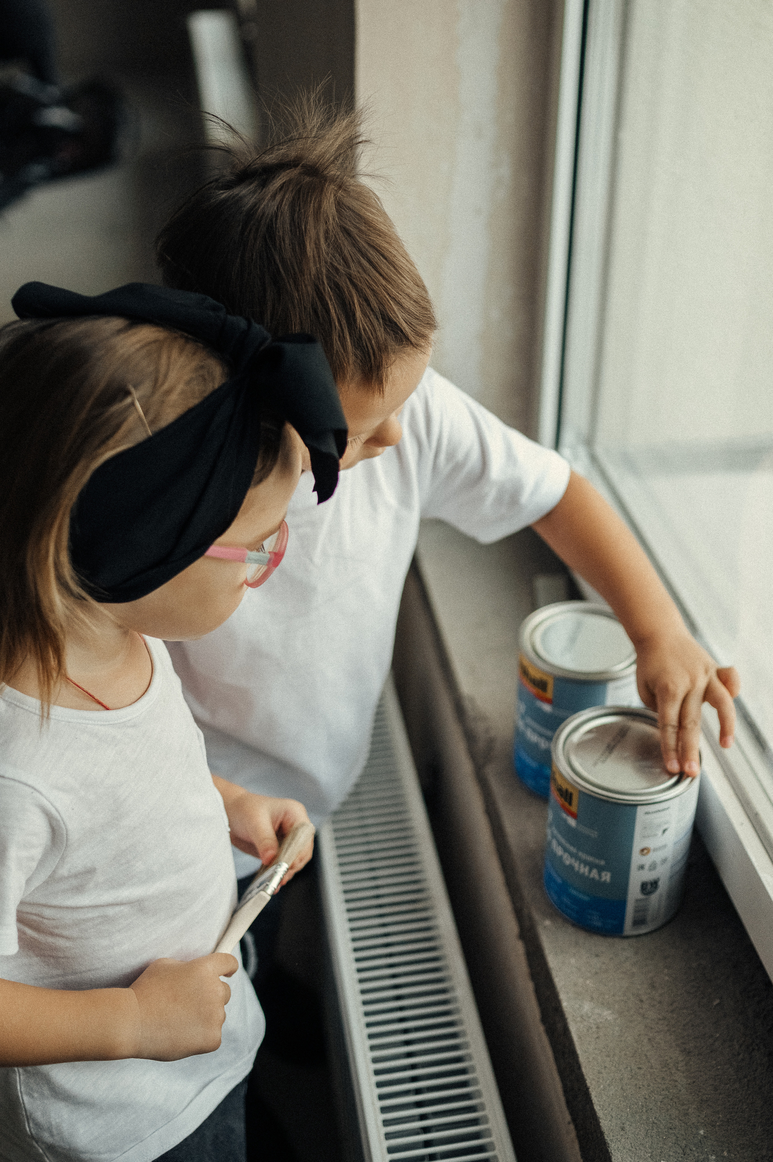 Идея для домашней съёмки, ремонт. Фотограф и видеограф в Санкт-Петербурге Полина Янушко. Съёмка родов