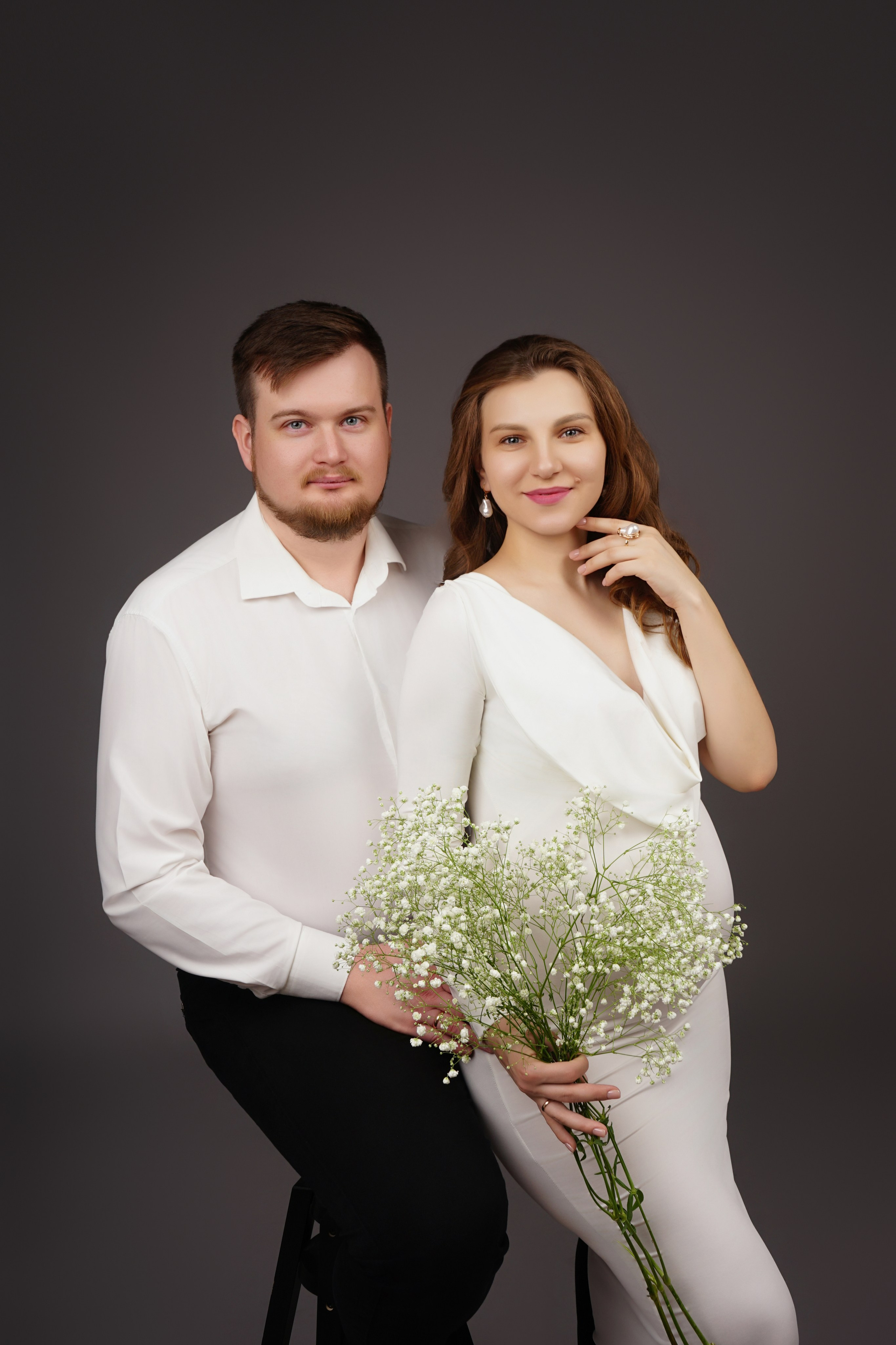 Съёмка беременности в моей фотостудии «НЕБО». Женский фотограф в Химках Алёна Ленёва