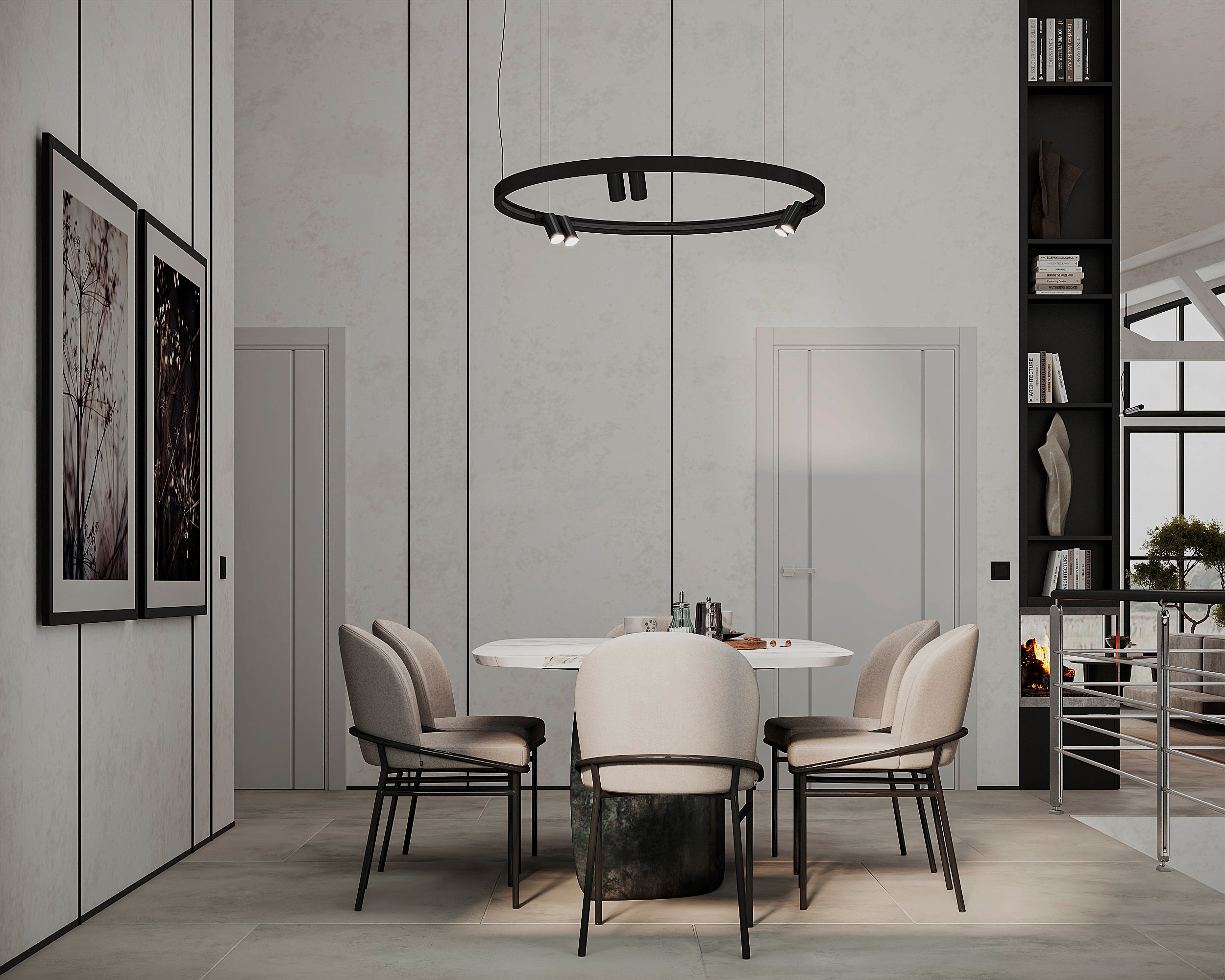 Кухня — Гостиная и прихожая в одном помещении 🤍