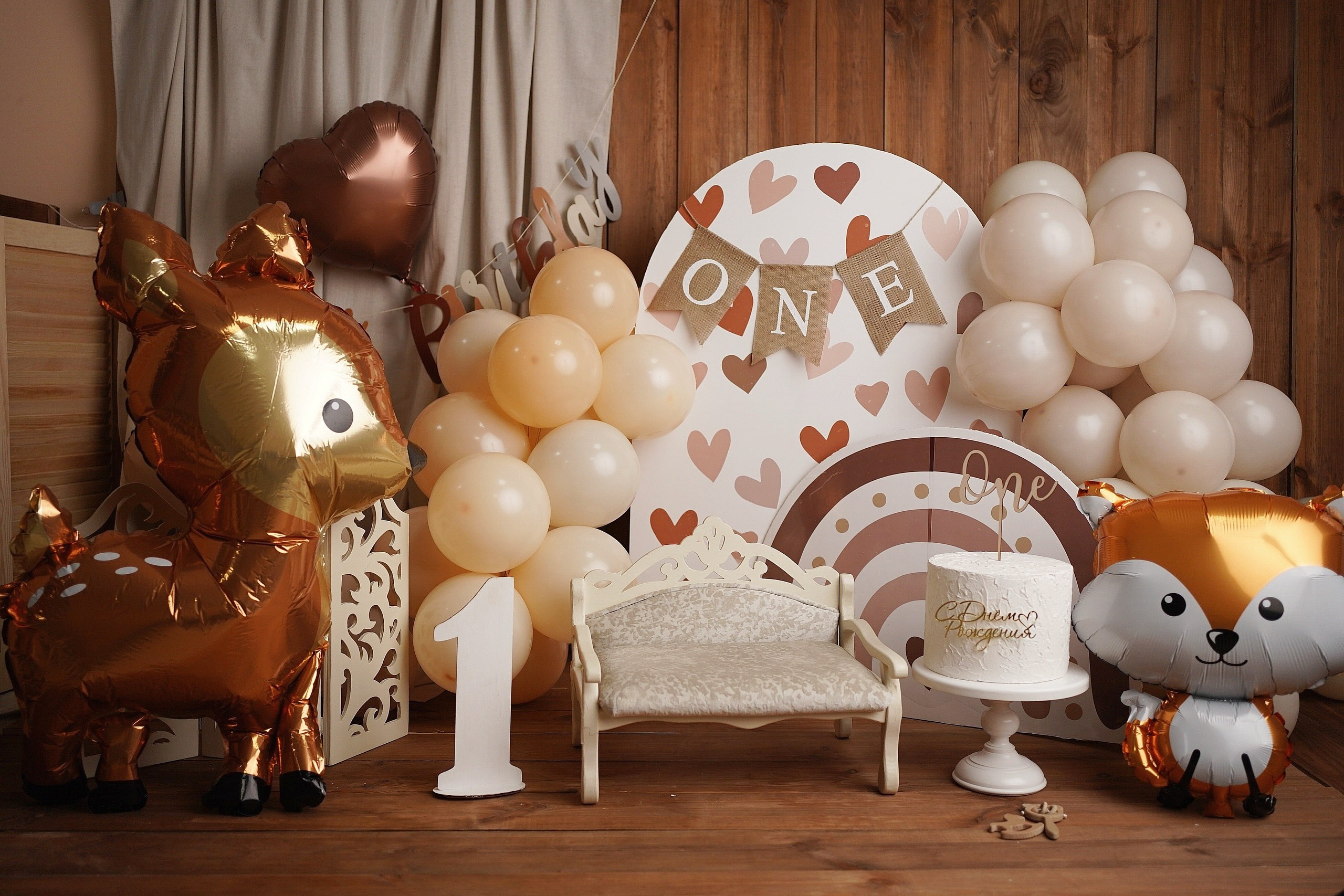 Шары к тарифу «годик эксклюзив». Фотограф новорожденных в г. Павлово Беспалова Екатерина