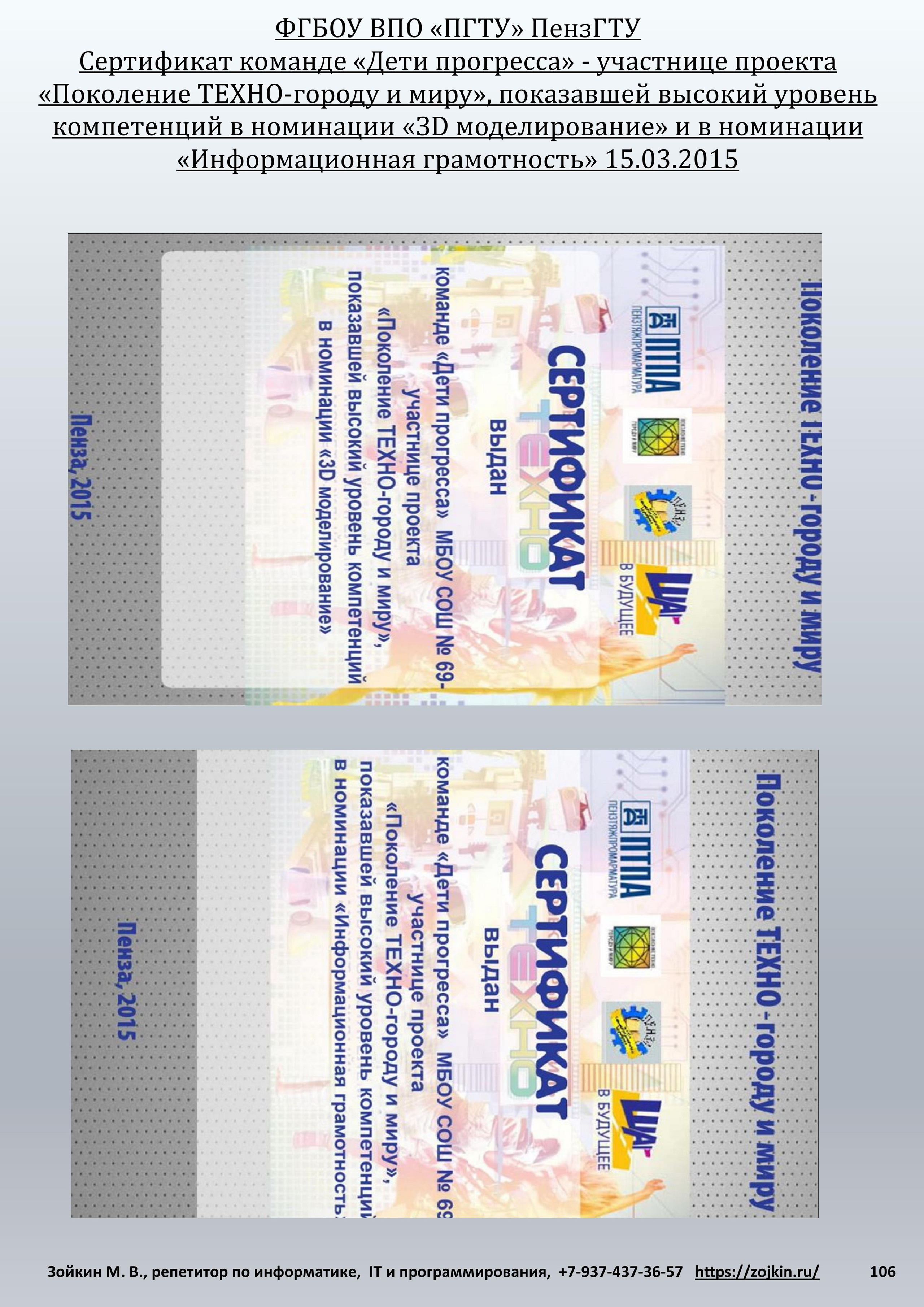 Результативность учеников. Зойкин Максим Валерьевич