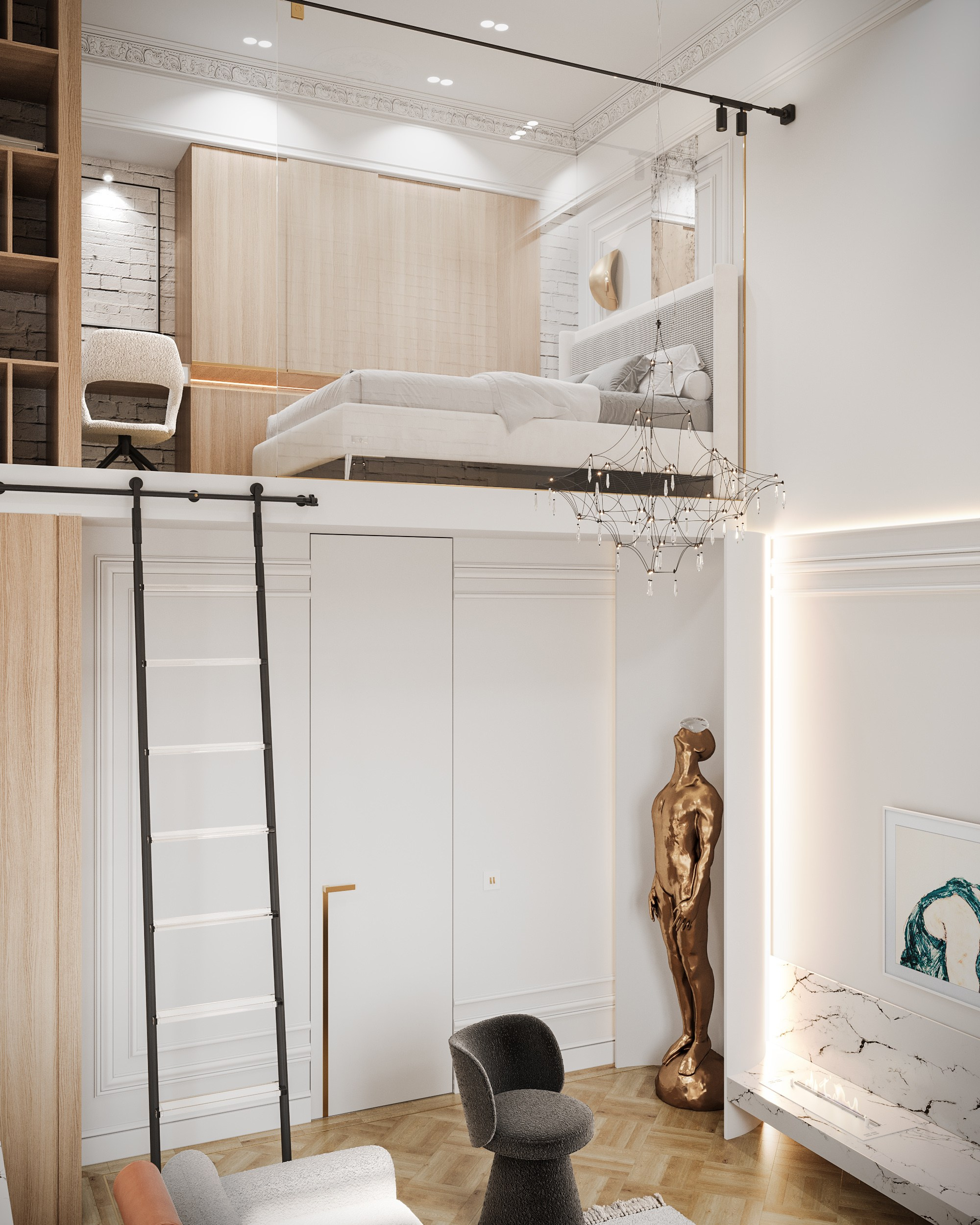 2-х этажная квартира. Студия 3D визуализации