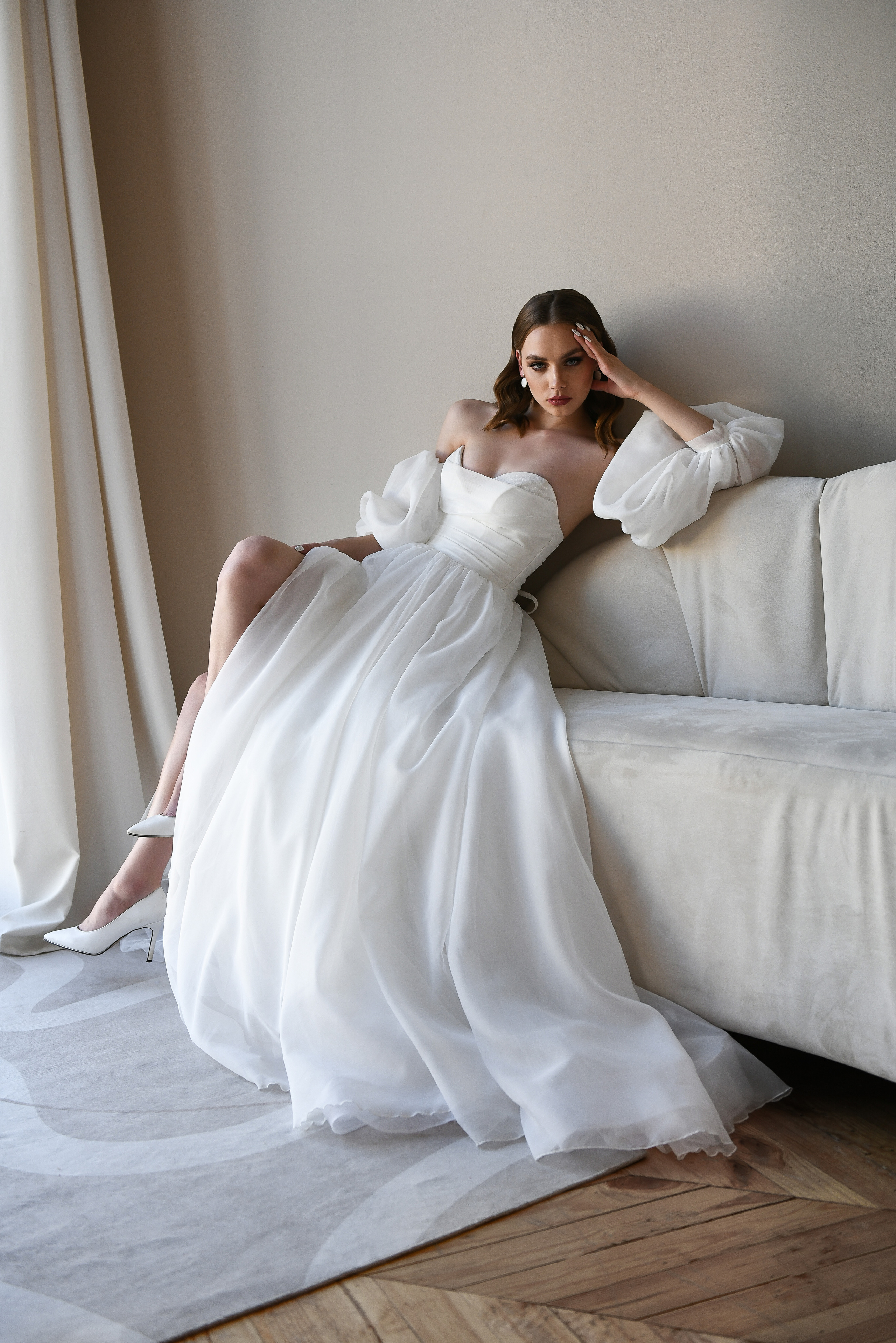 Невеста Ангелина. Контентная фотосессия для портфолио свадебного стилиста. Портретный и контент фотограф в Воронеже Елена Николайчик