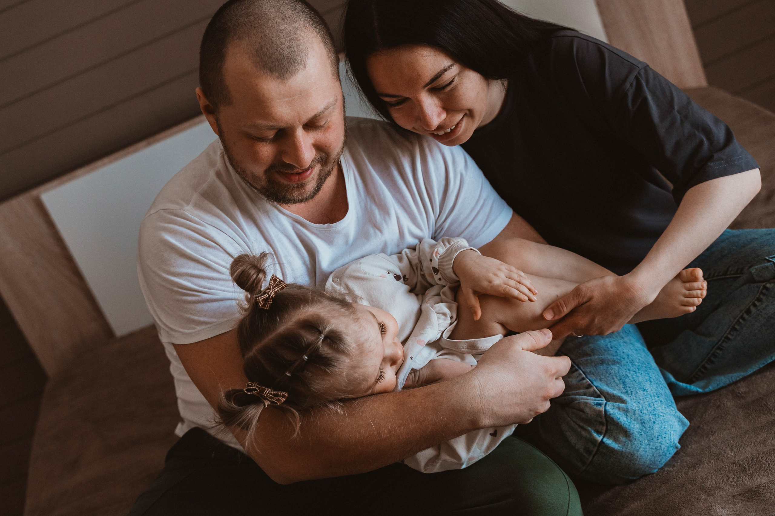 Артем Настя и Манюнька. Семейный фотограф в Москве Алёна Шестунова
