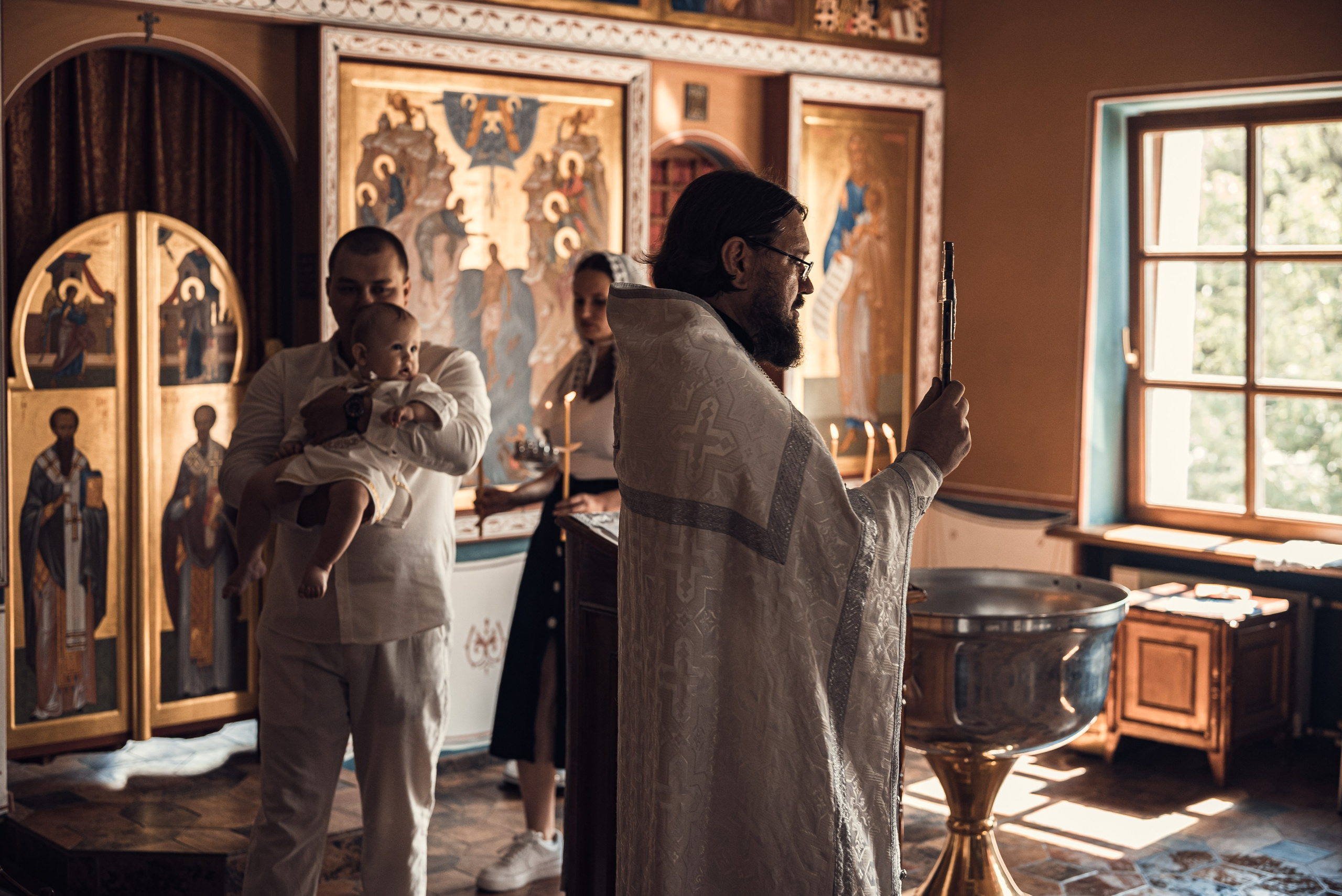 Крещение Александра. Семейный и детский фотограф Москва